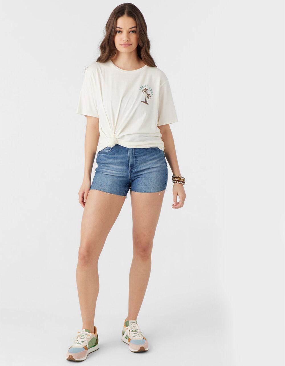 O'NEILL Palm Emblem Womens Oversized Tee - WHITE Product Image