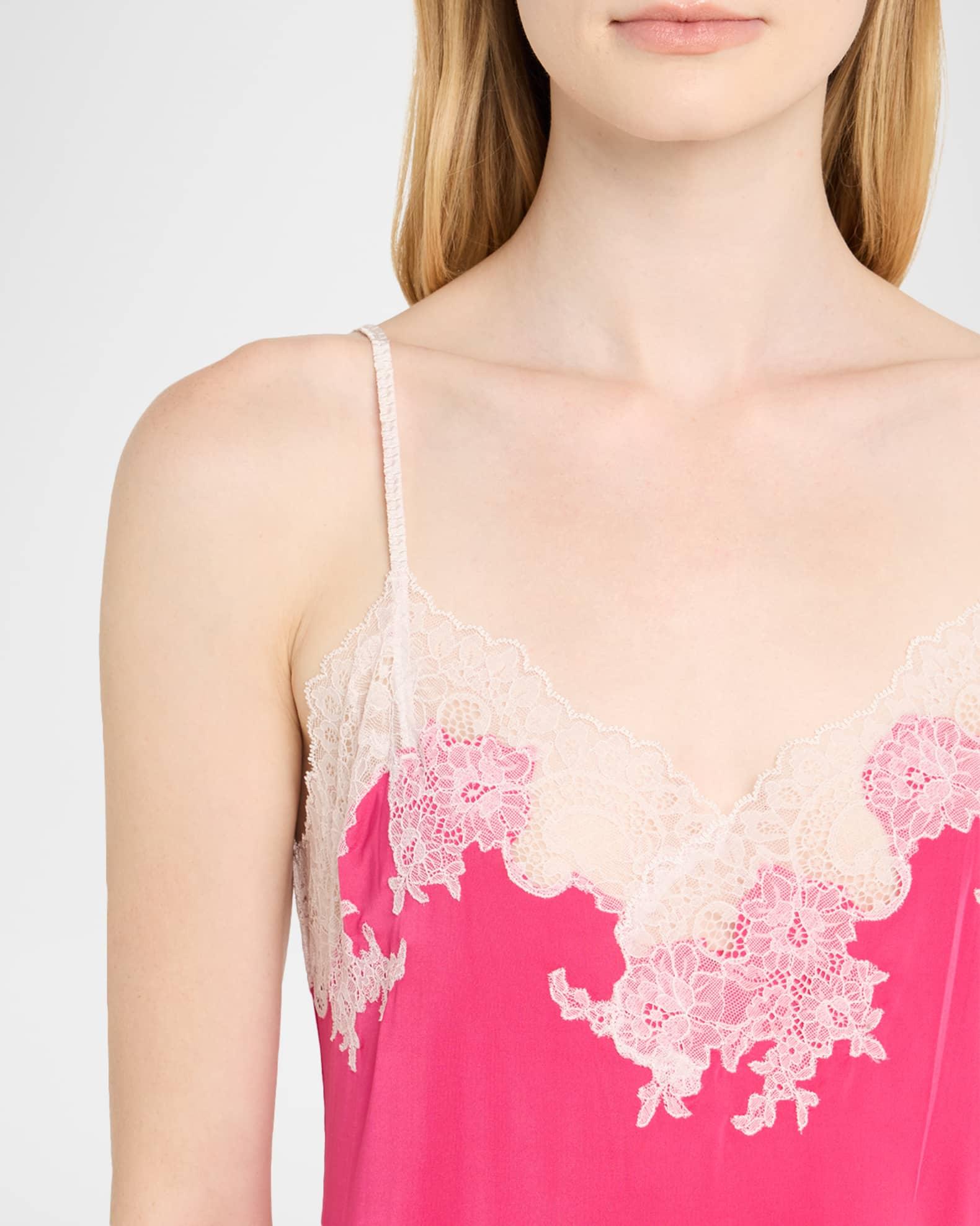 Enchant Silky Lace-Trim Chemise Product Image