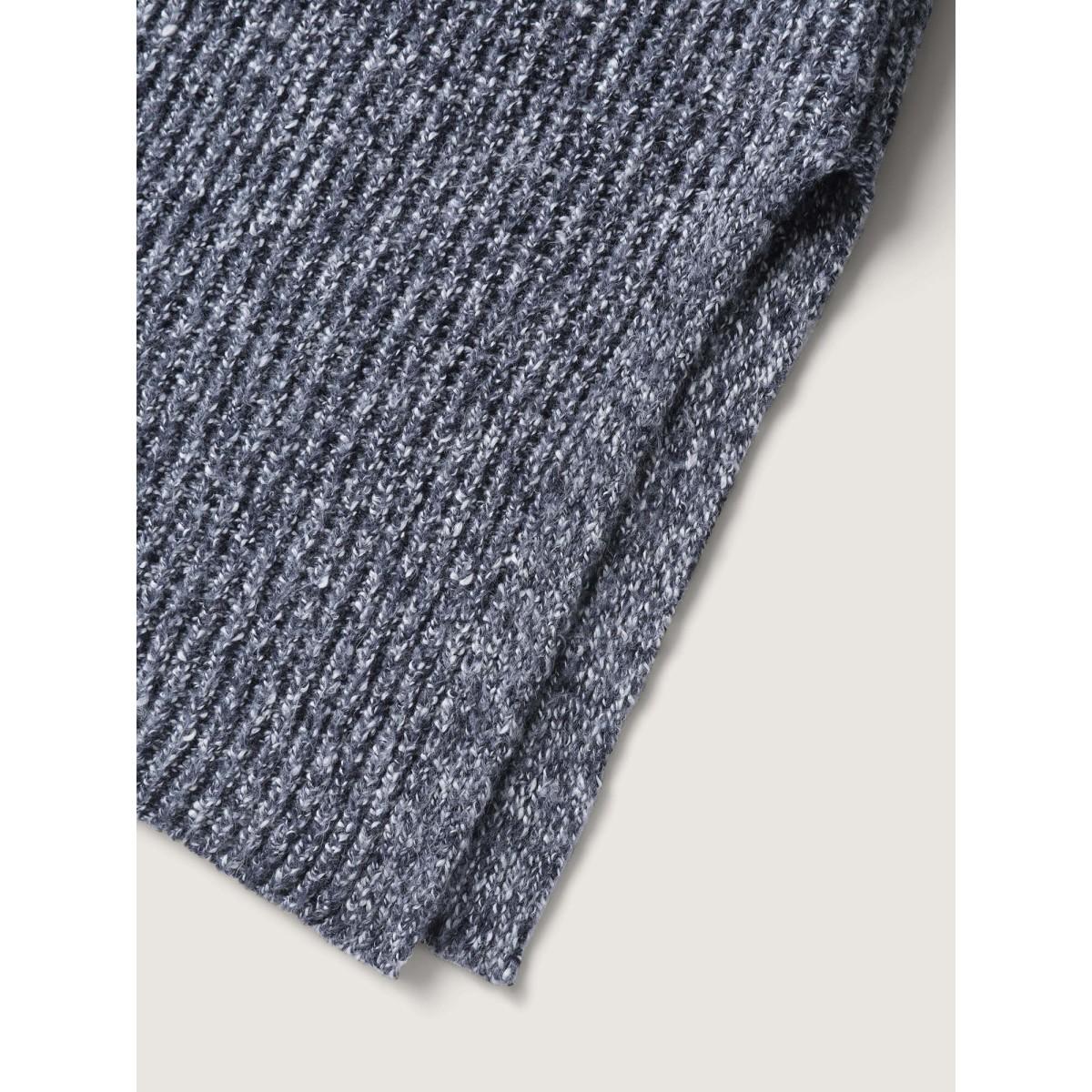 Plus Size Shawl Collar Heather Pocket Knit Cardigan Stone Women Leisure Loose Long Sleeve Casual Cardigans BloomChic 26/4X Product Image