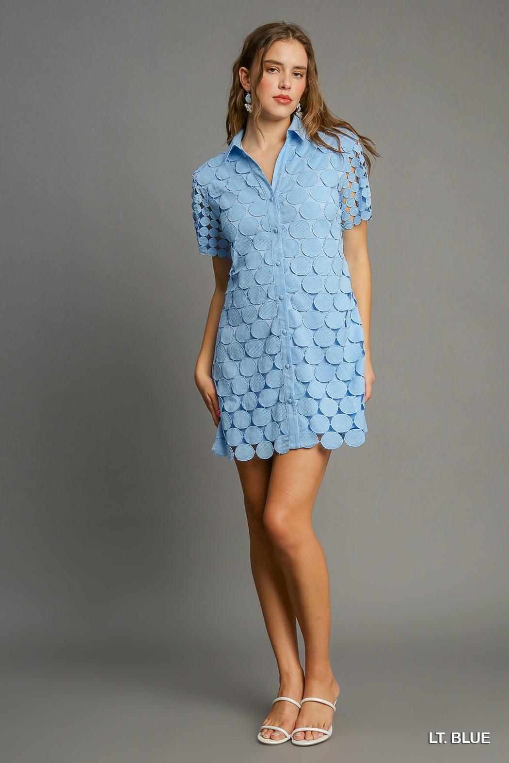 Polka Dot Lace Dress Product Image