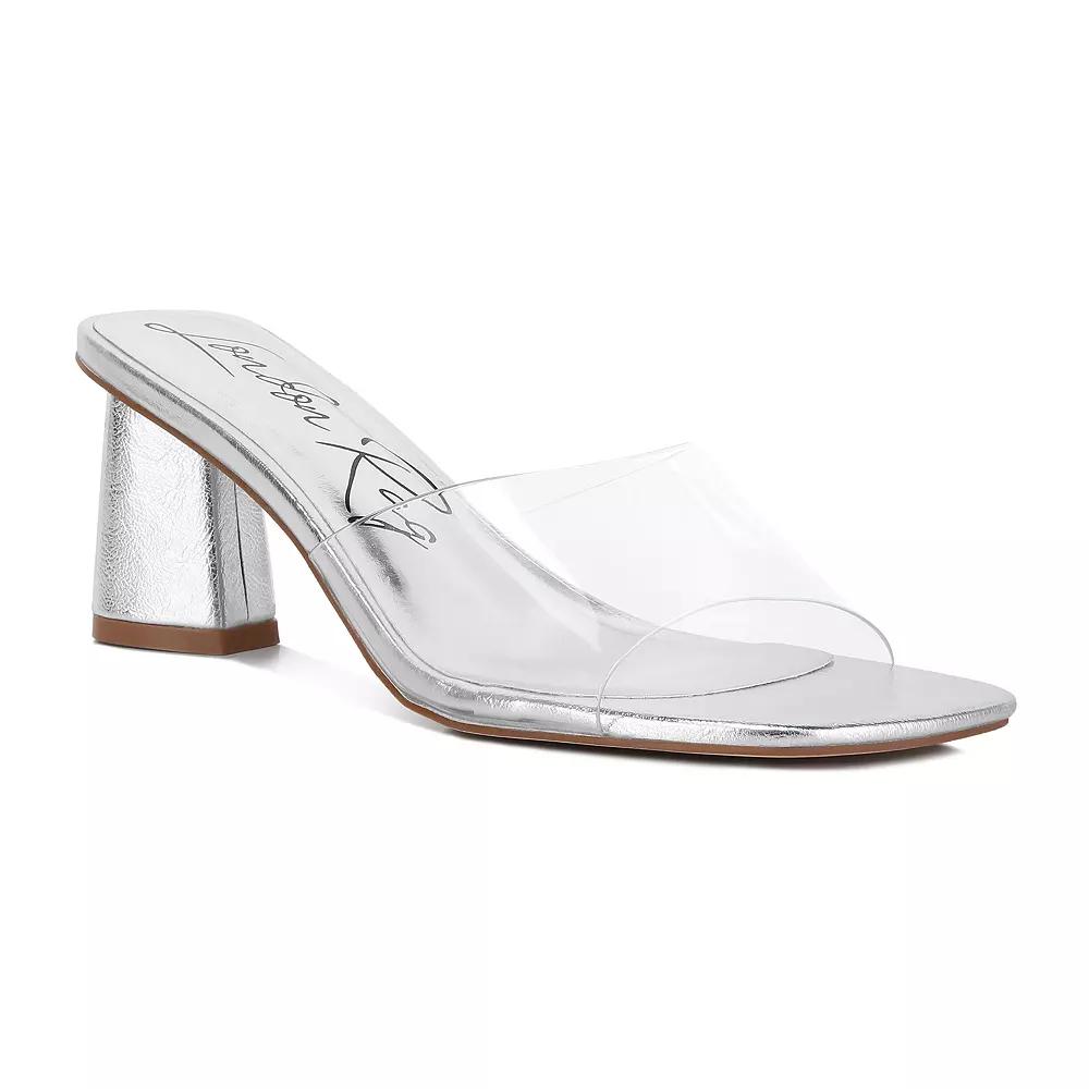 London Rag Clear Flirt Women's Clear Strap Heeled Sandals,  Product Image