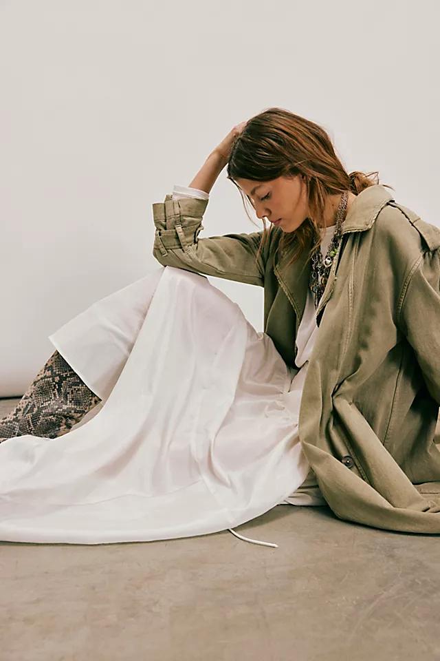 Emery Drop-Waist Midi Skirt Product Image