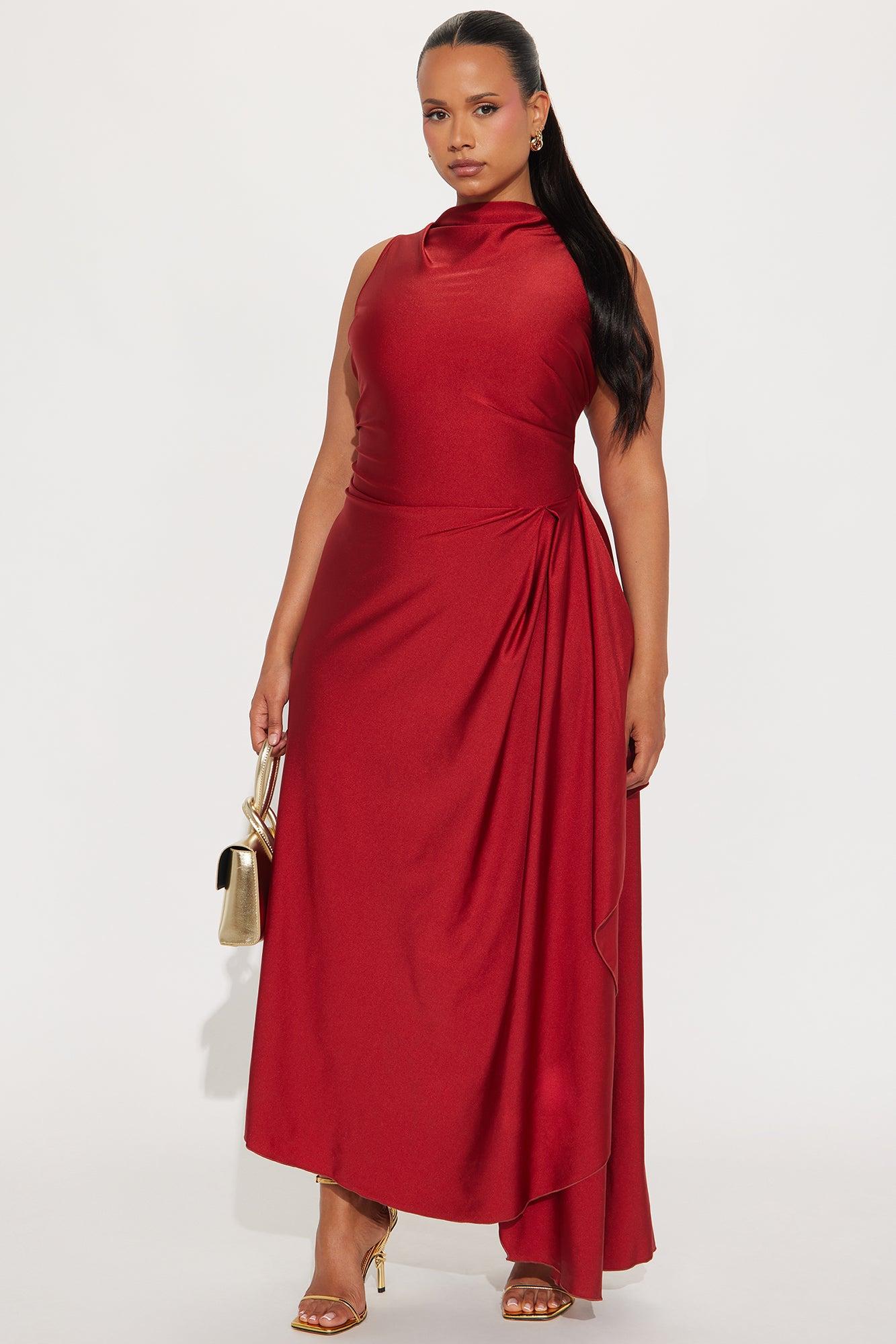 Harley High Neck Maxi Dress - Marsala Female Product Image