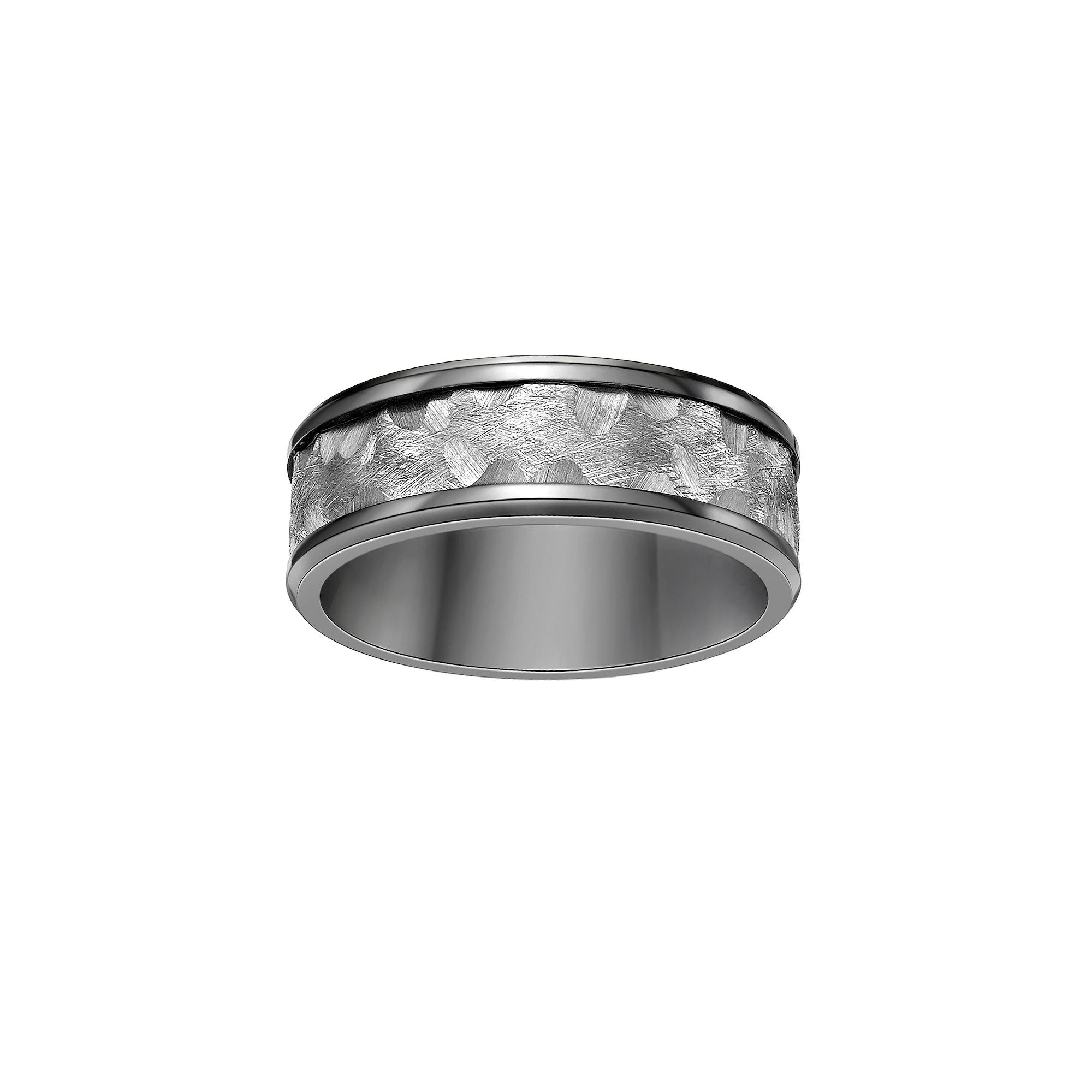 Mens LYNX Black Zirconium Ring Stainless Product Image