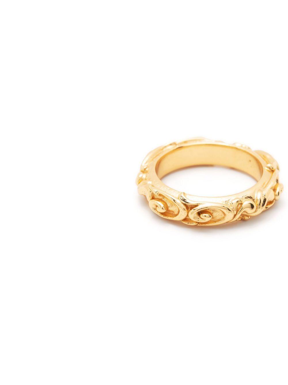 Gold Arabesque band ring Product Image