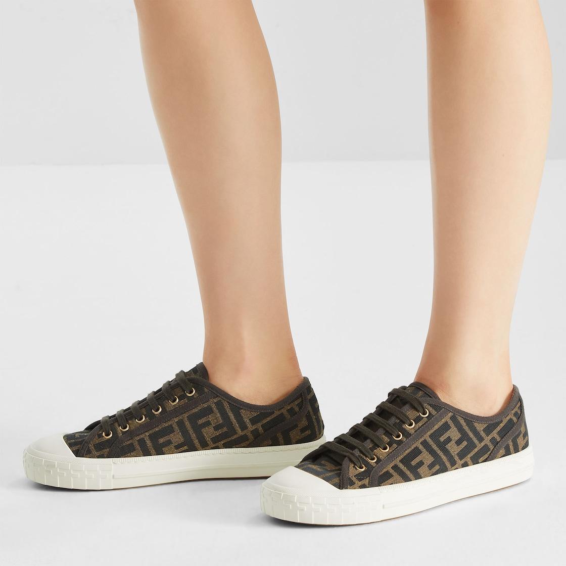 DominoBrown FF fabric low-tops Product Image