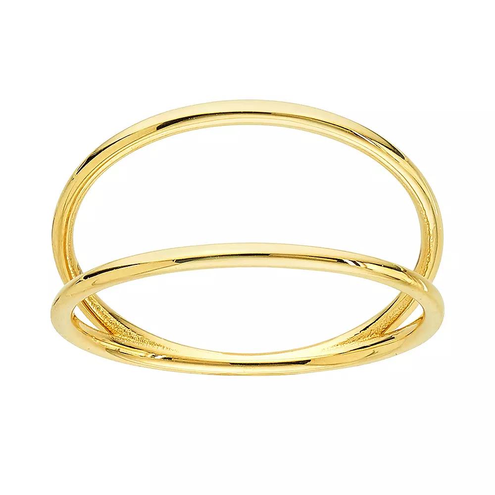 14k Gold Double Row Wire Ring, Women's, Size: 8 Product Image