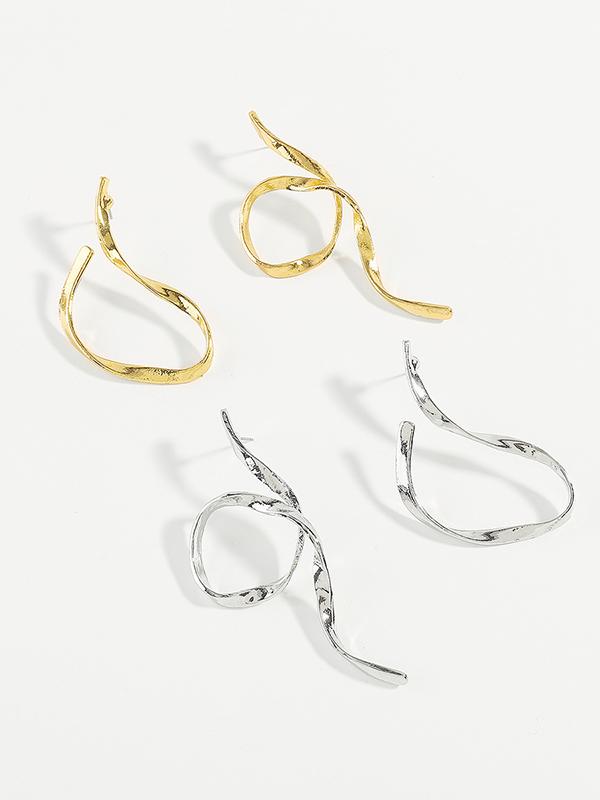 Normcore Geometric Solid Color Drop Earrings Product Image