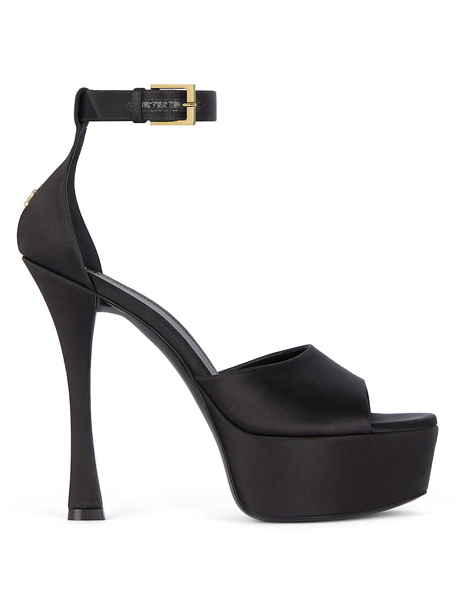 Womens 4G Liquid Platform Sandals in Satin Product Image