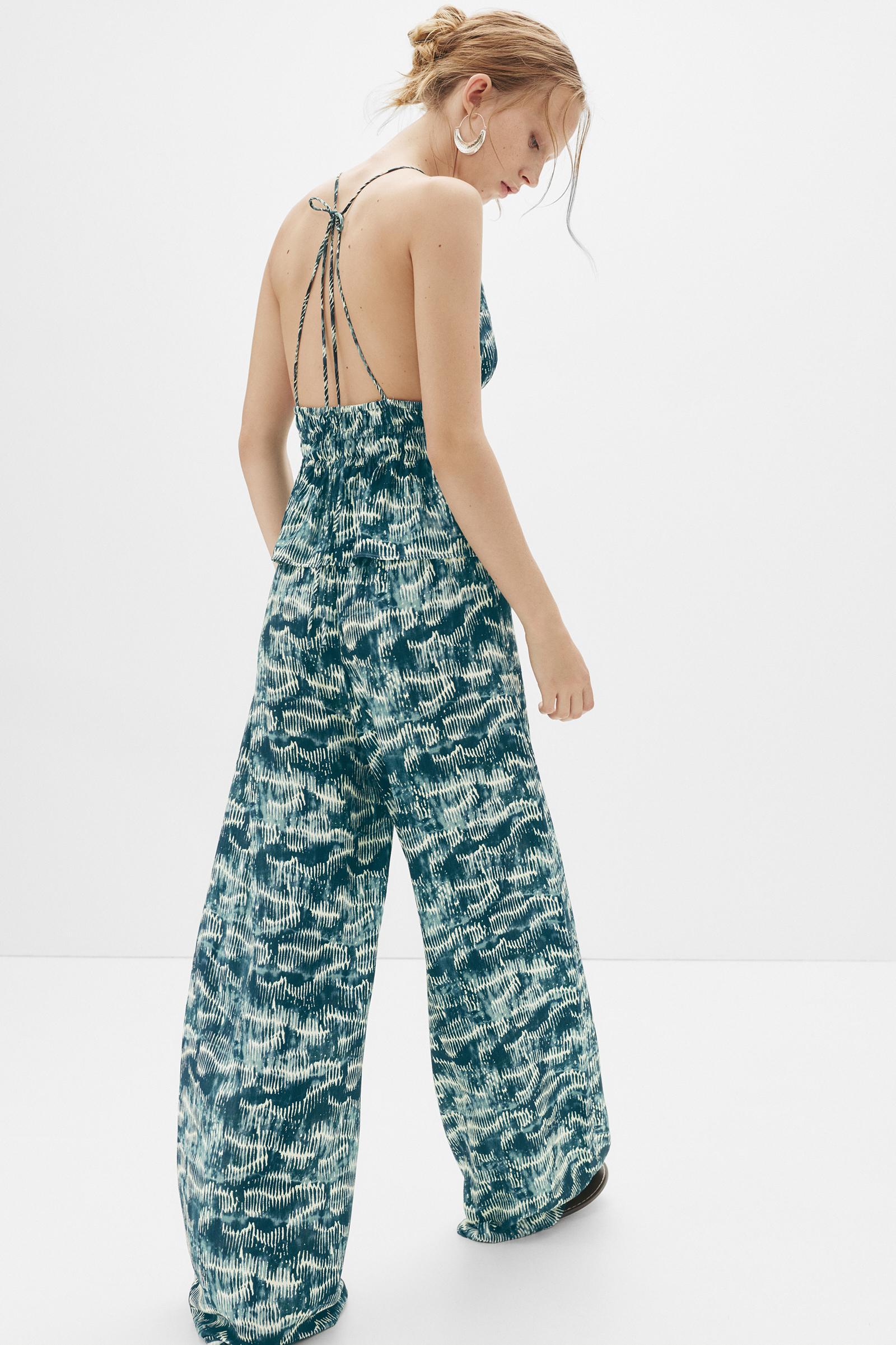 Loose-fitting printed trousers Product Image