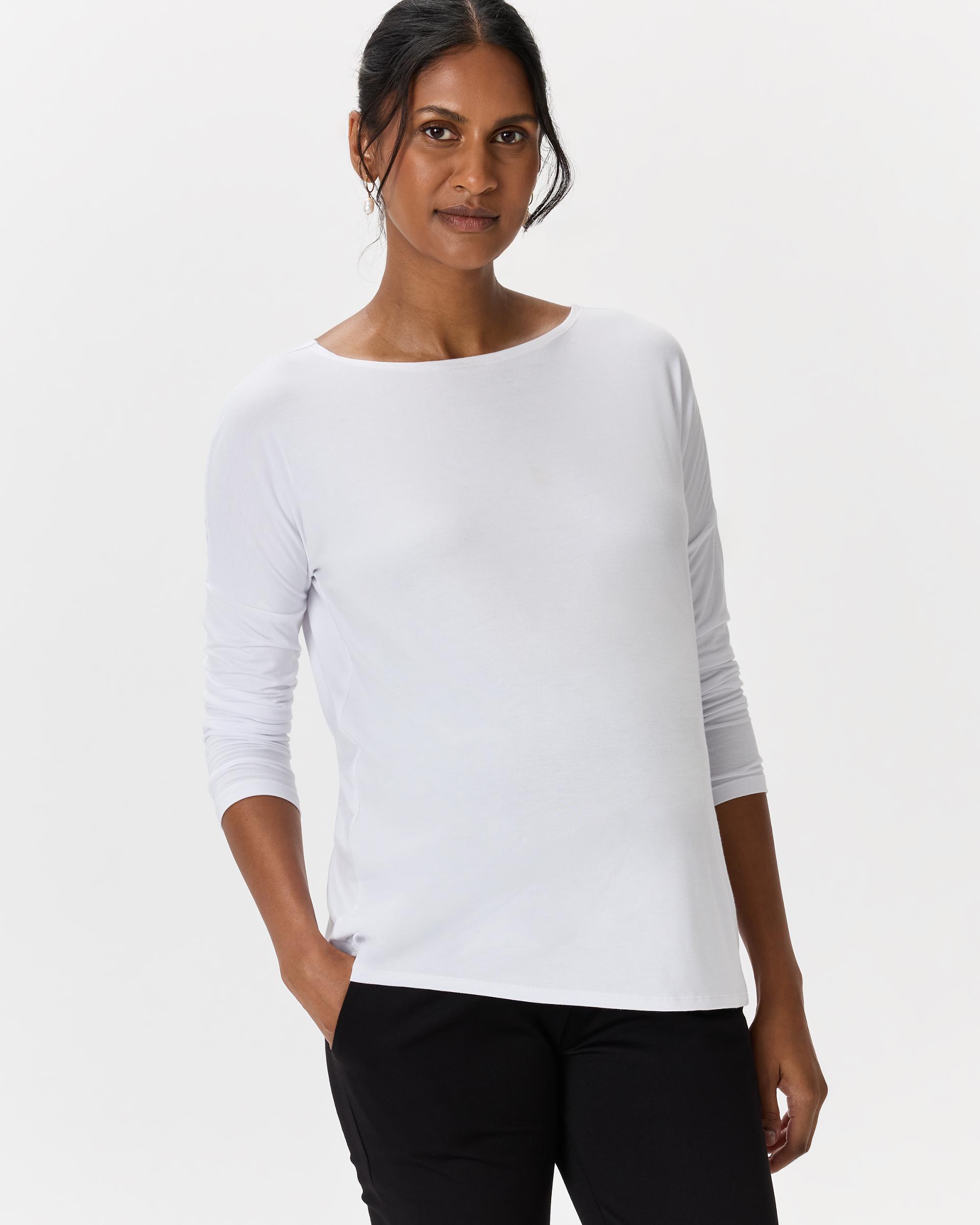 Quince | Women's Bamboo Jersey Maternity Long Sleeve T-Shirt Product Image