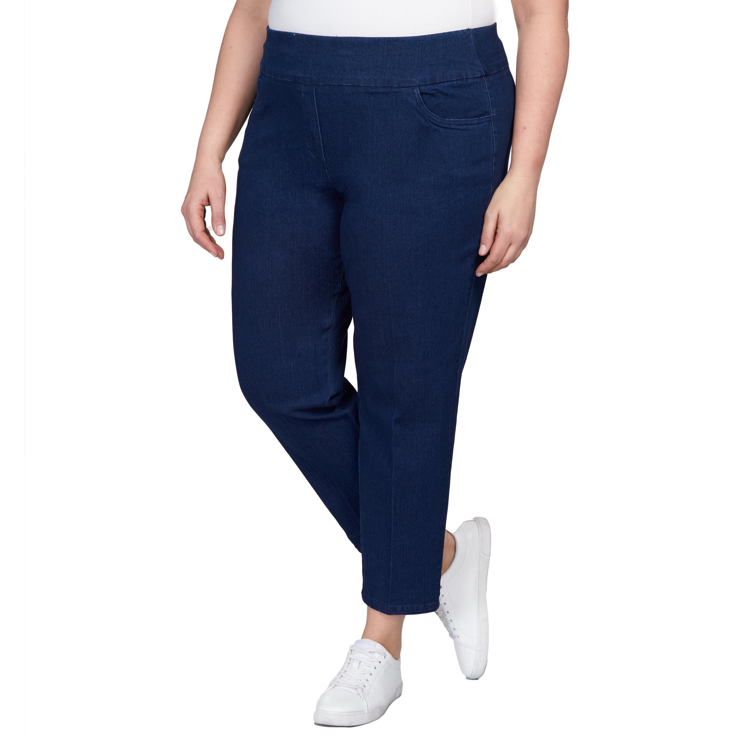Alfred Dunner Women's Super Stretch Mid- Rise Short Length Pant - Plus Product Image