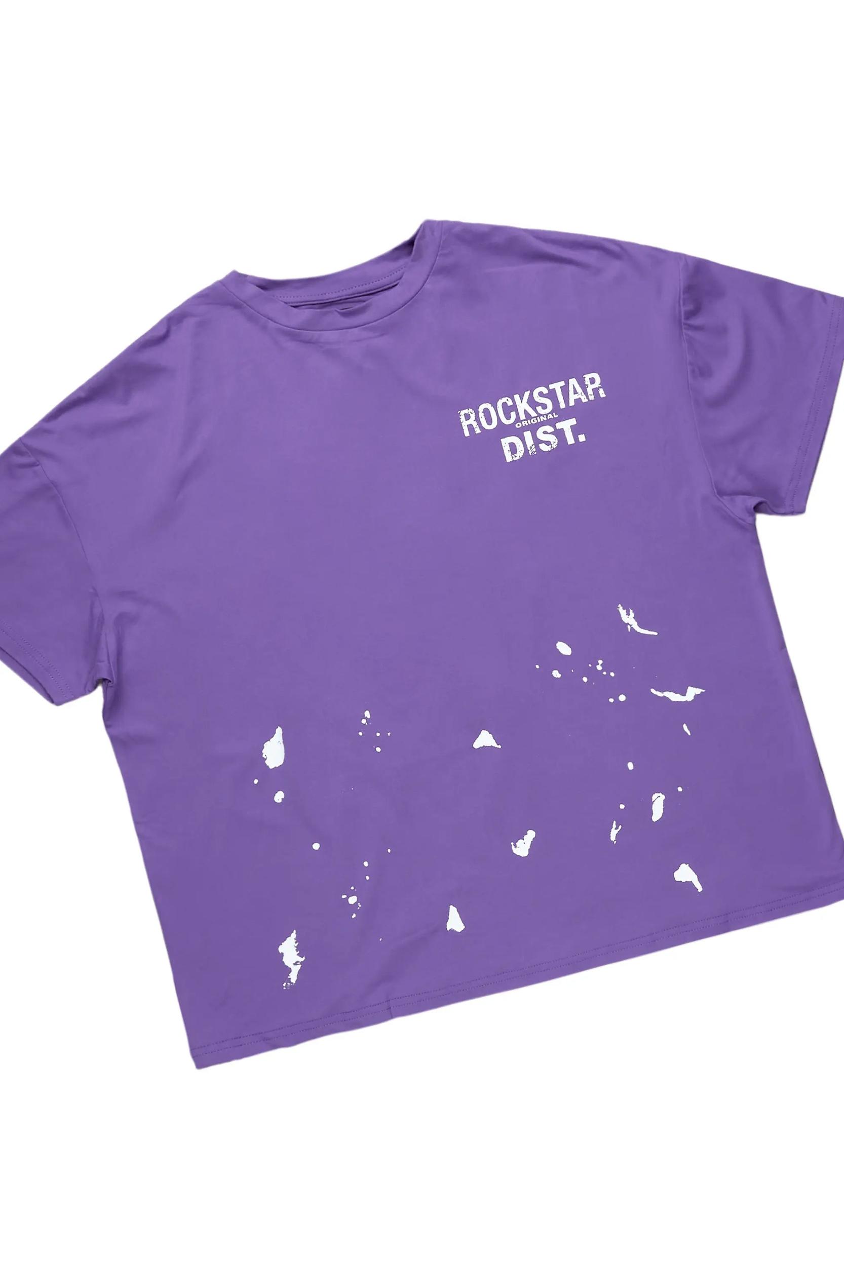 Living For It Purple Bike Short Set Female Product Image