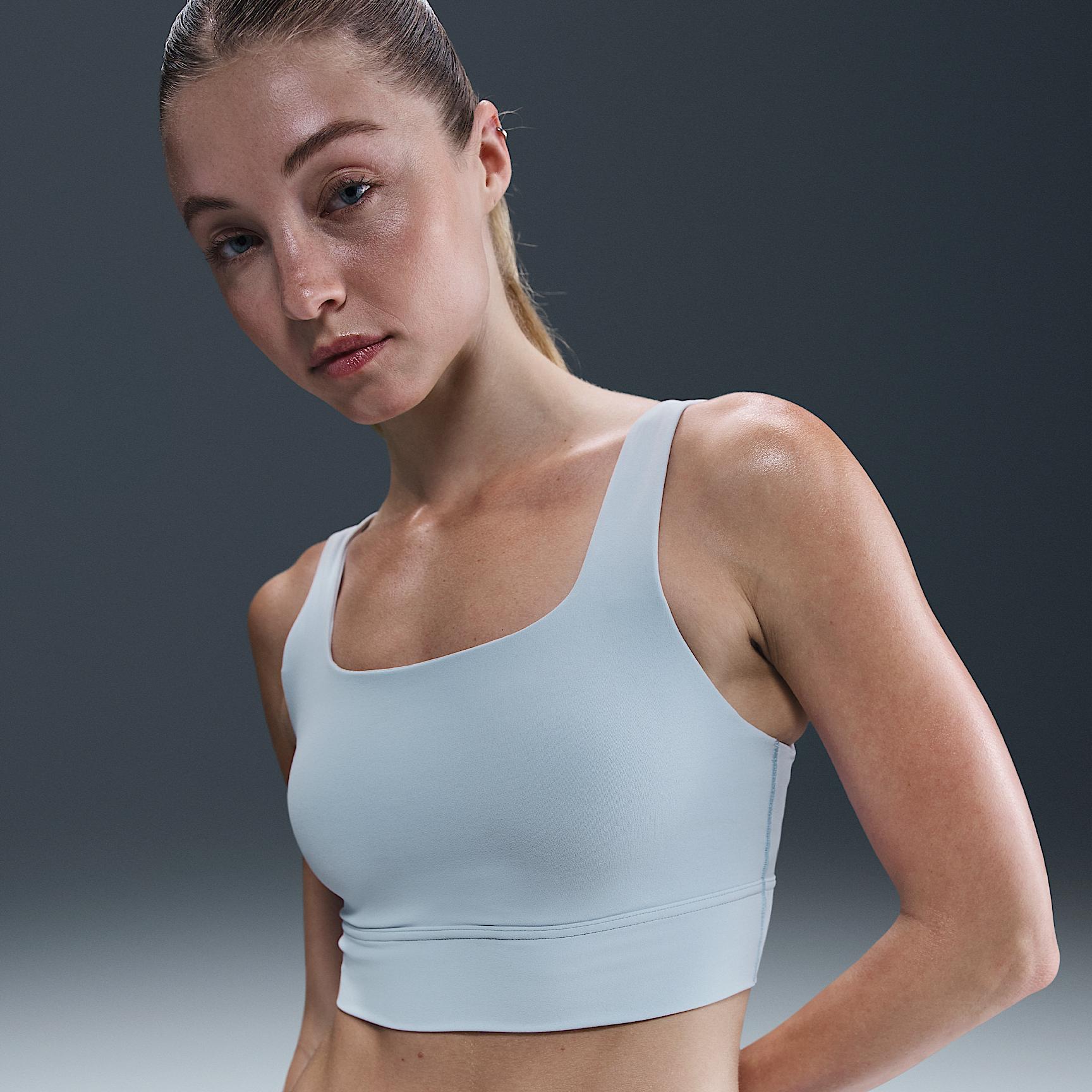 Nike Womens Zenvy Medium-Support Padded Longline Sports Bra | DO6619-441 Product Image