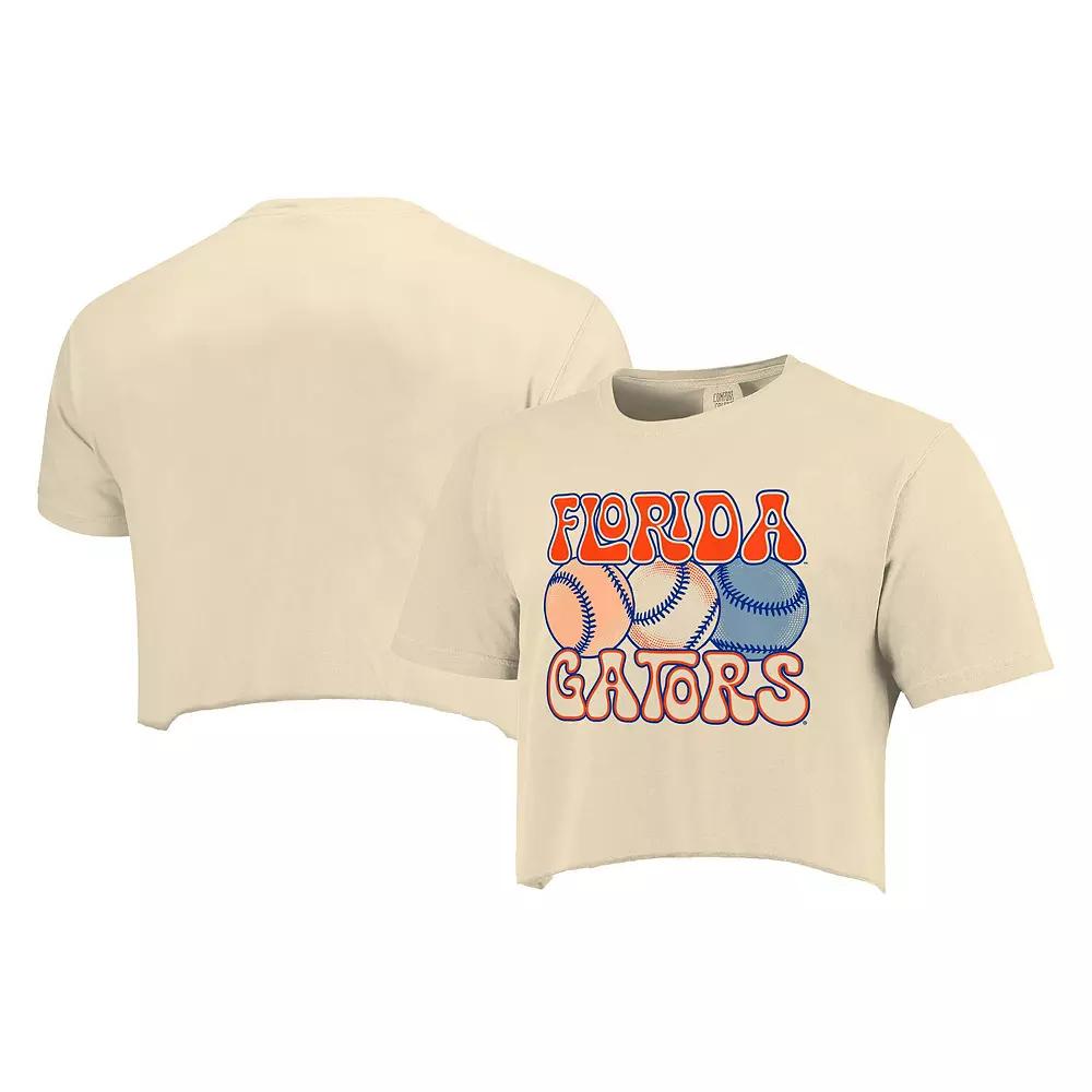 Women's Natural Florida Gators Comfort Colors Baseball Cropped T-Shirt,  Product Image