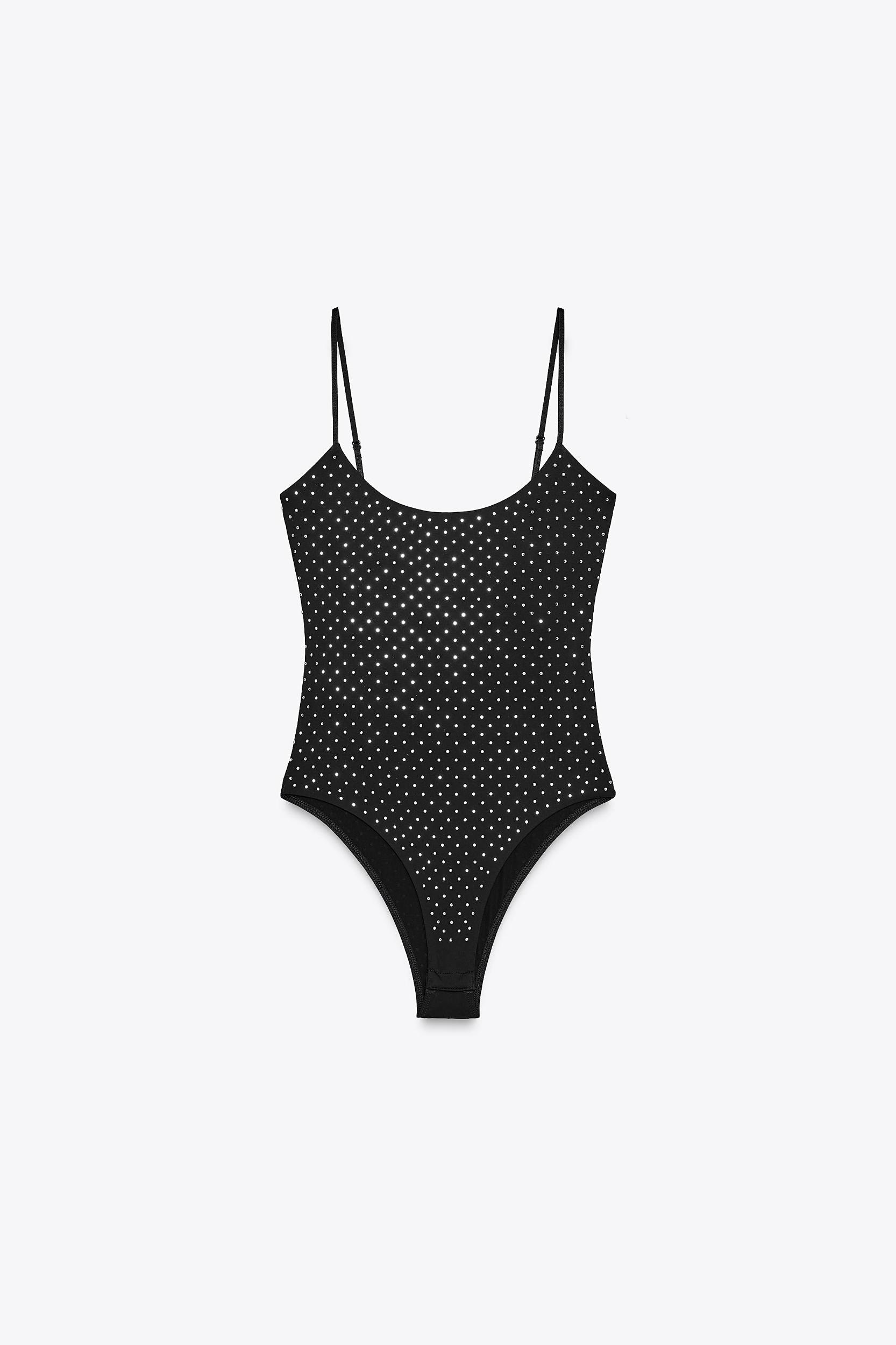 RHINESTONE POLYAMIDE BODYSUIT Product Image