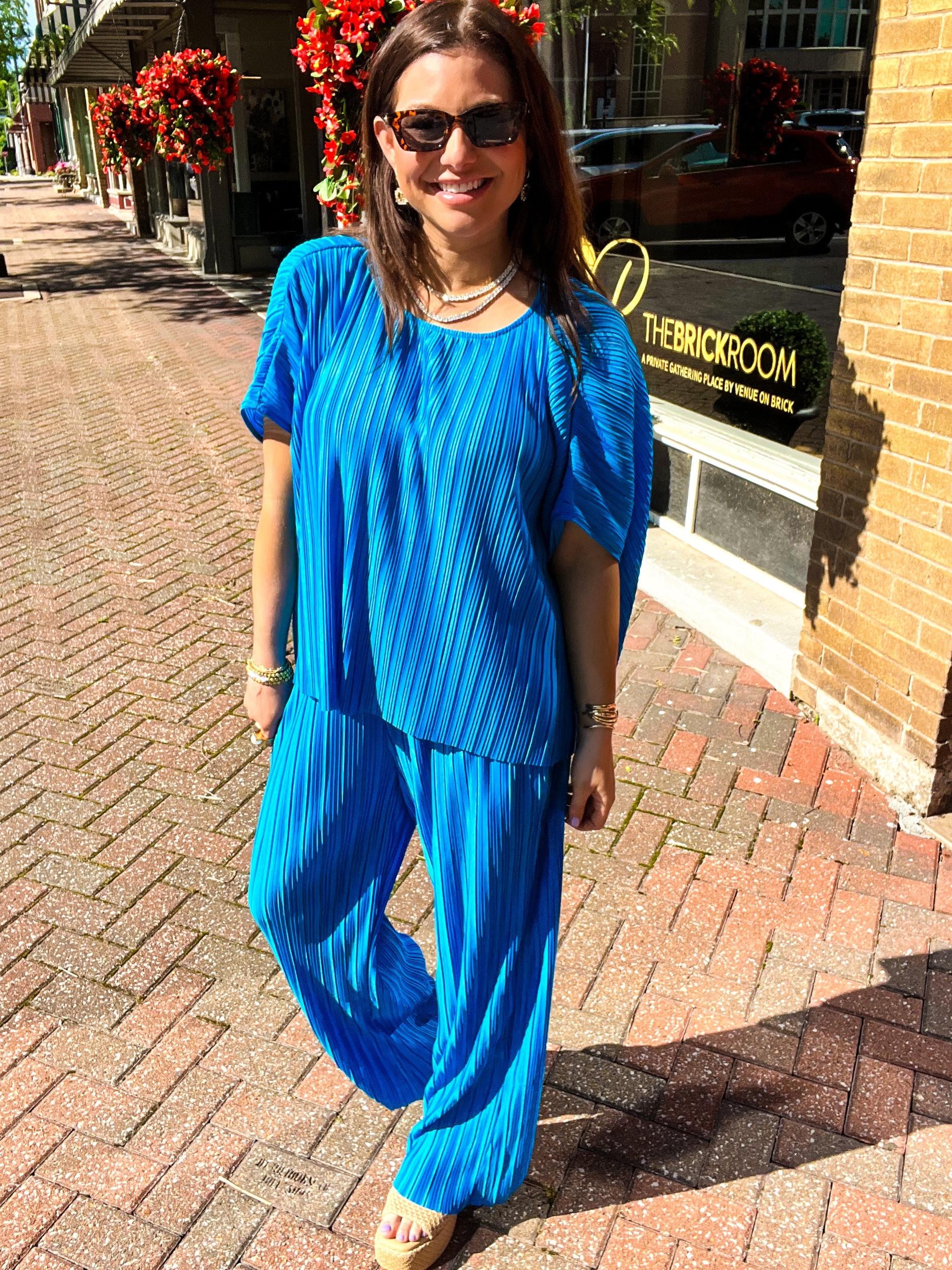 Prissie Pleated Pant Set Product Image