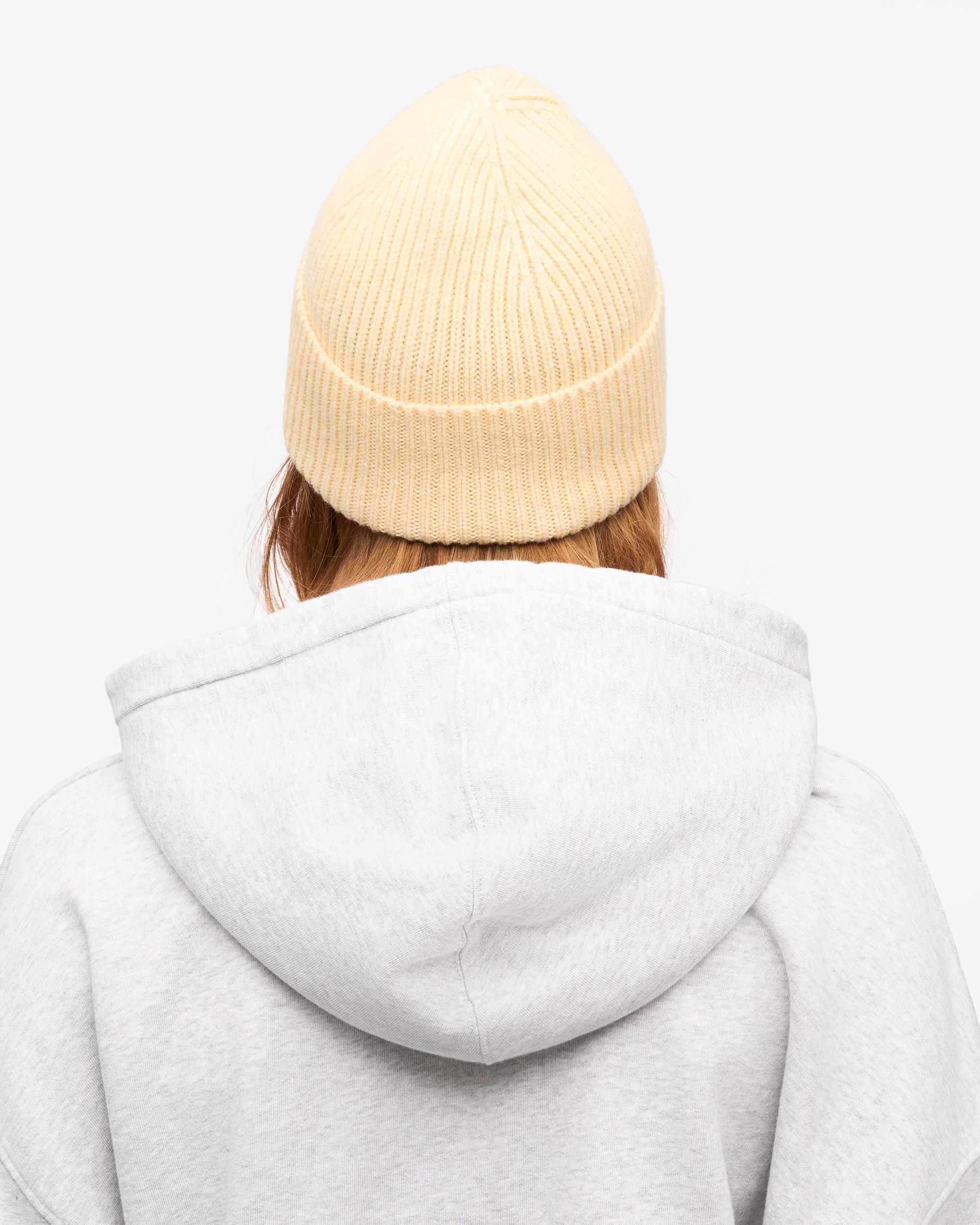 Merino Wool Beanie - Soft Yellow Product Image