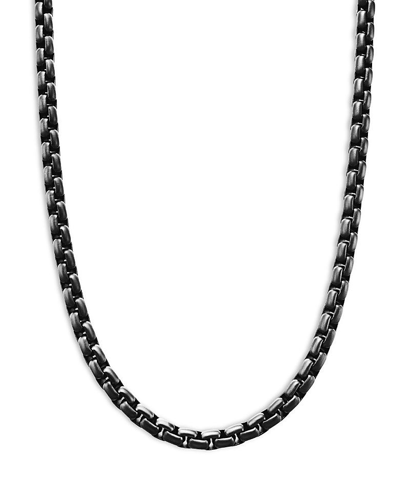 David Yurman Stainless Steel & Sterling Silver Box Chain Necklace, 22 Product Image