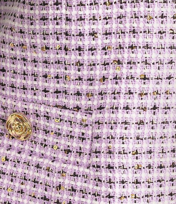 Kasper Tweed Open Front 3/4 Sleeve Jacket Product Image