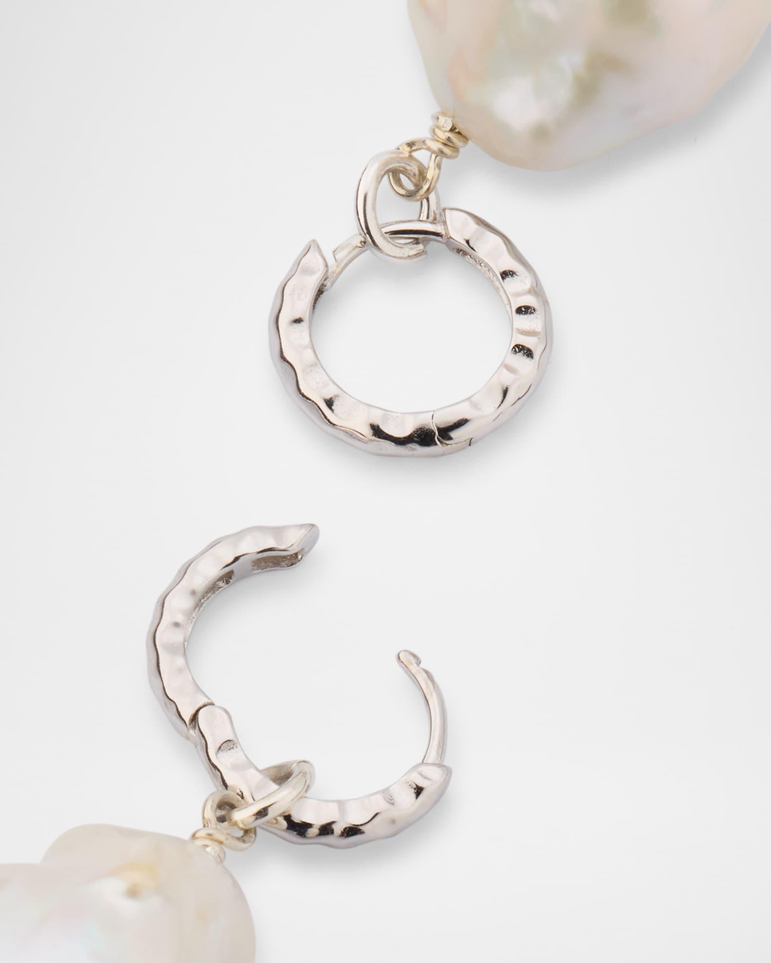 Sterling Silver Cultured Pearl Drop Earrings Product Image