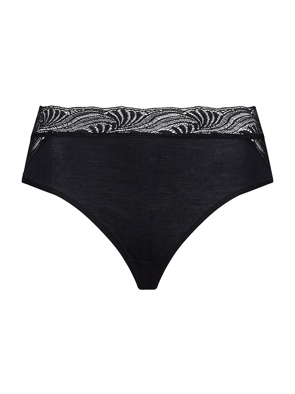 Womens Cotton Delight Lace-Trim Briefs Product Image