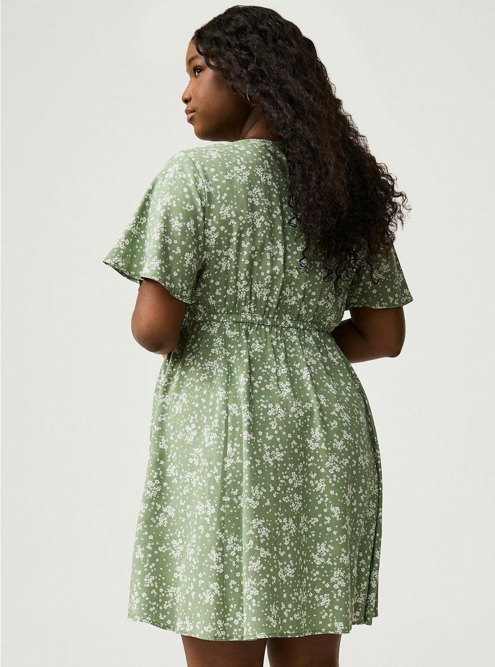 Challis V-Neck Mini Dress Product Image