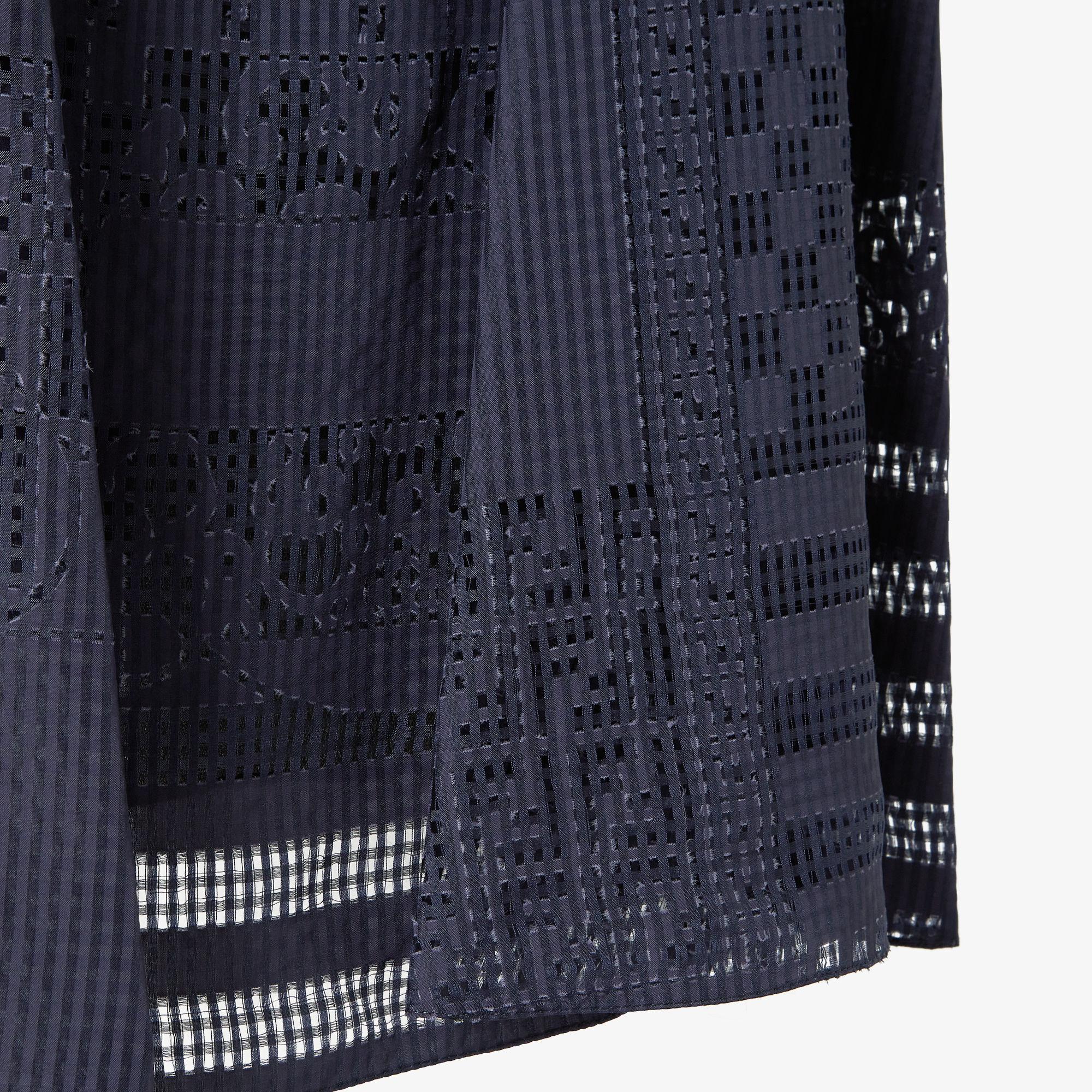 SkirtBlue silk and viscose burnout skirt Product Image