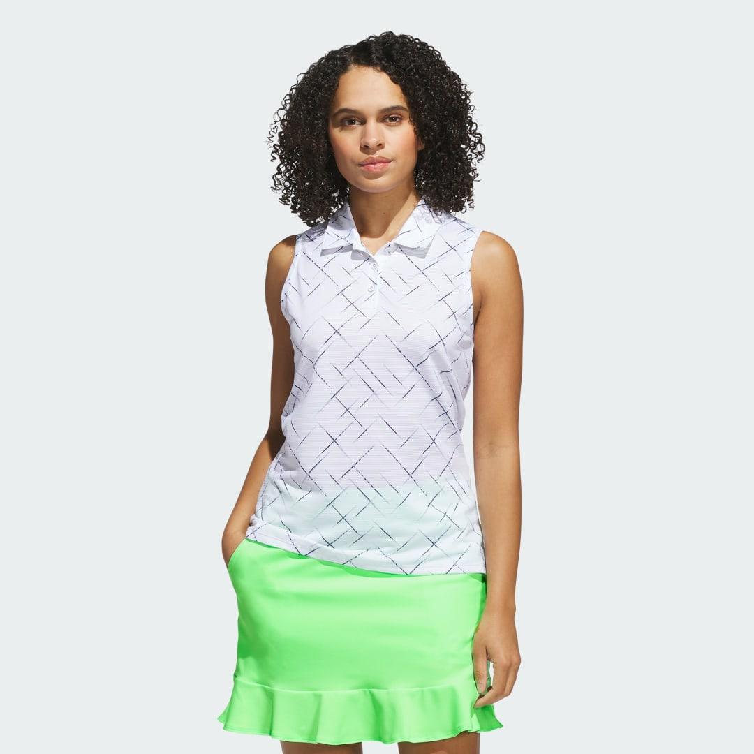 Ultimate365 Printed Sleeveless Polo Shirt Product Image