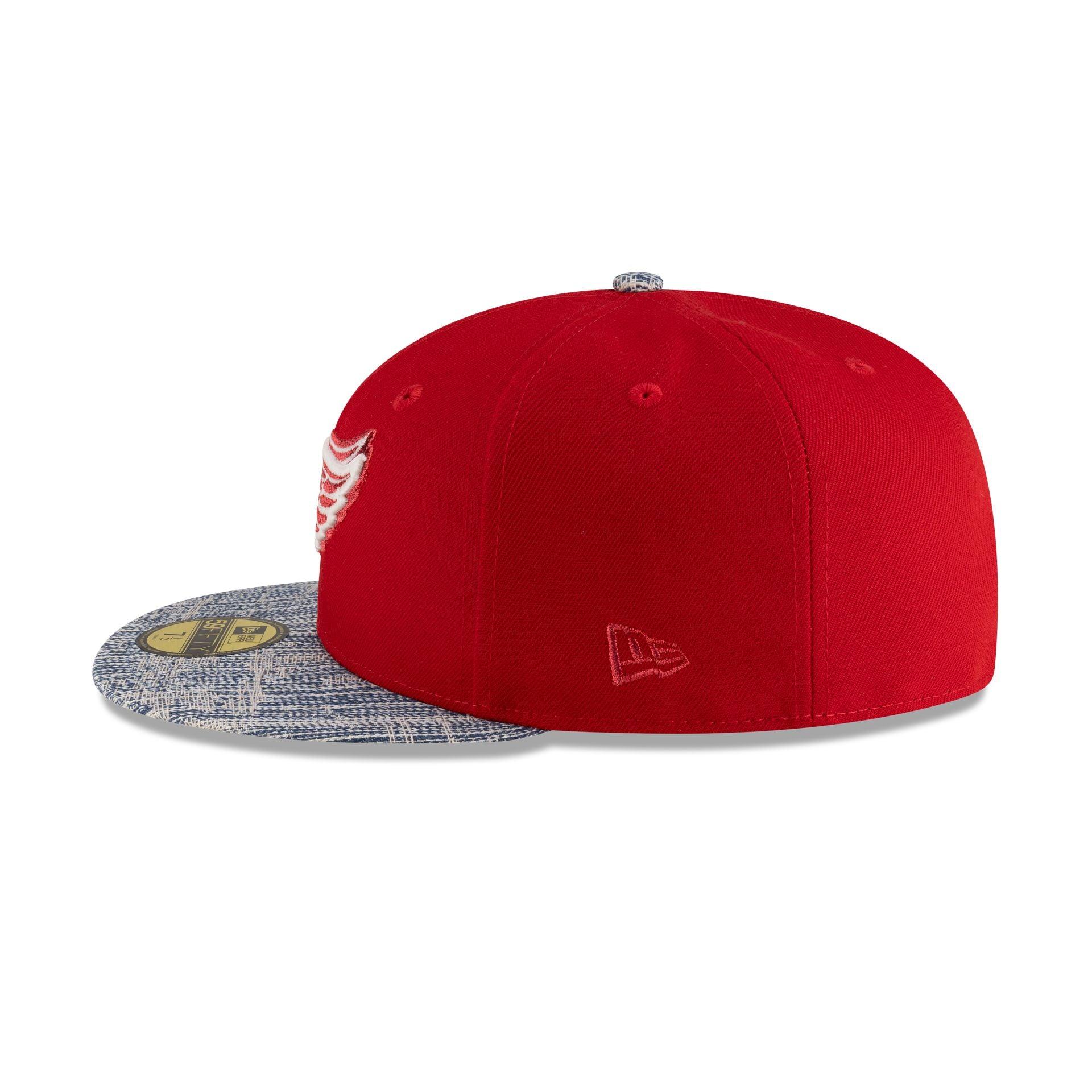 Detroit Red Wings Scarlet Denim Glow 59FIFTY Fitted Hat Male Product Image