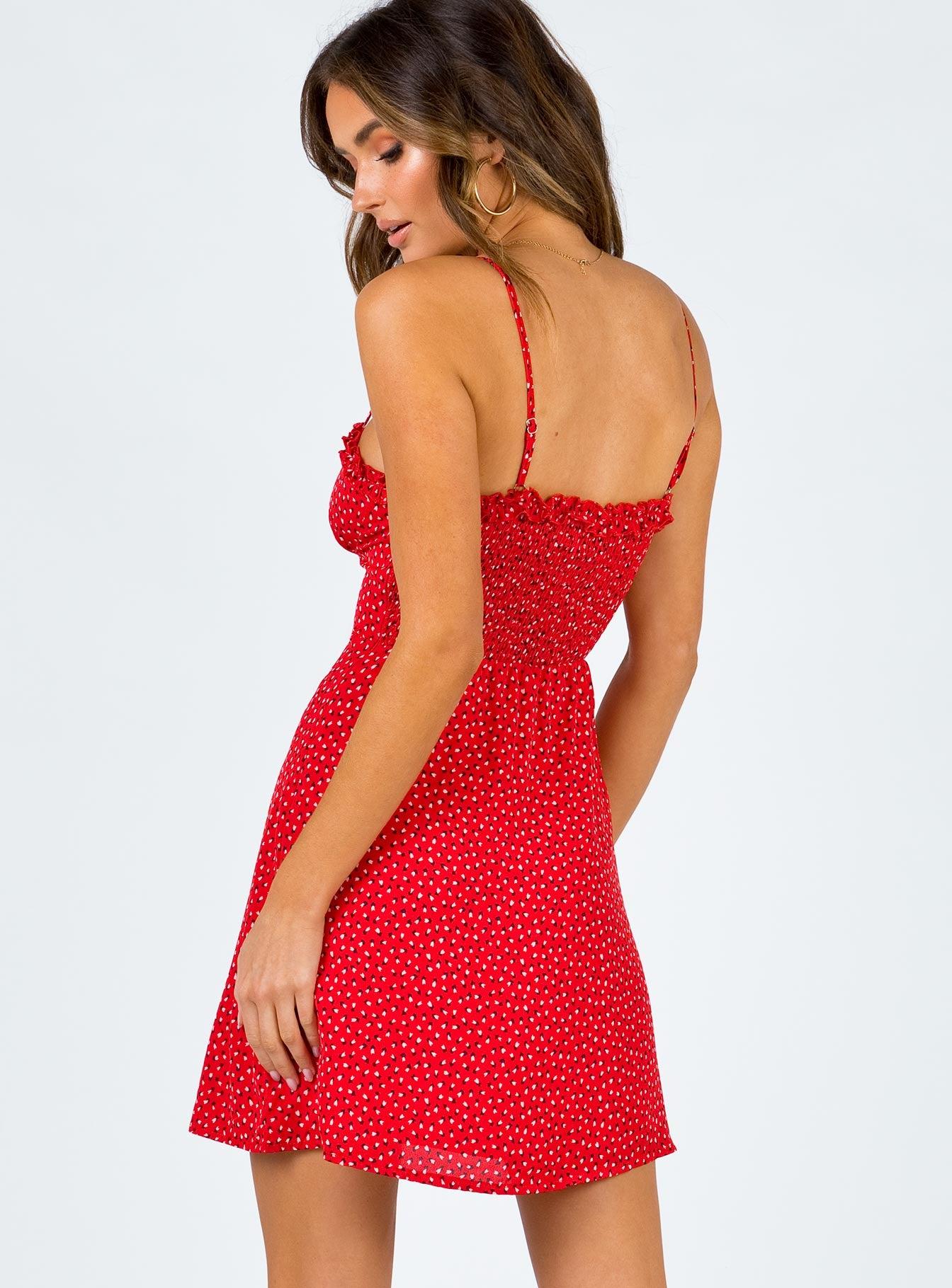 Love Birds Mini Dress Red Product Image