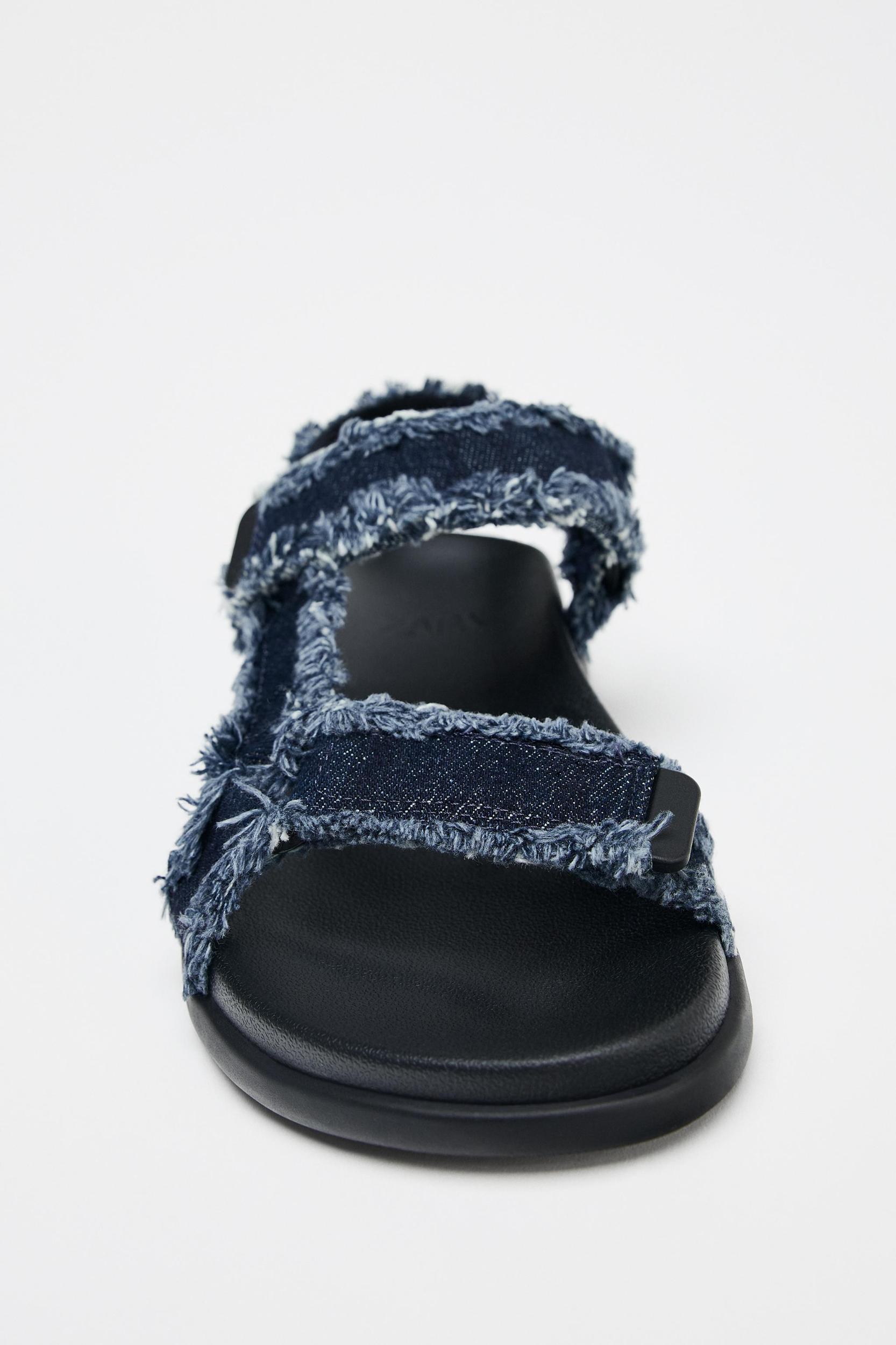 DENIM PLATFORM SANDALS Product Image