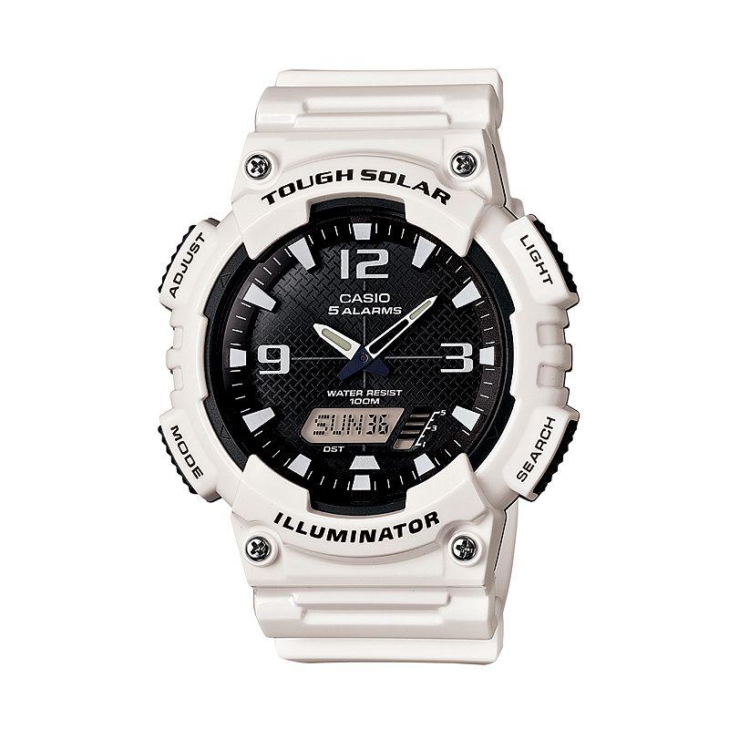 Casio Men's Tough Solar Analog & Digital Watch, White Product Image
