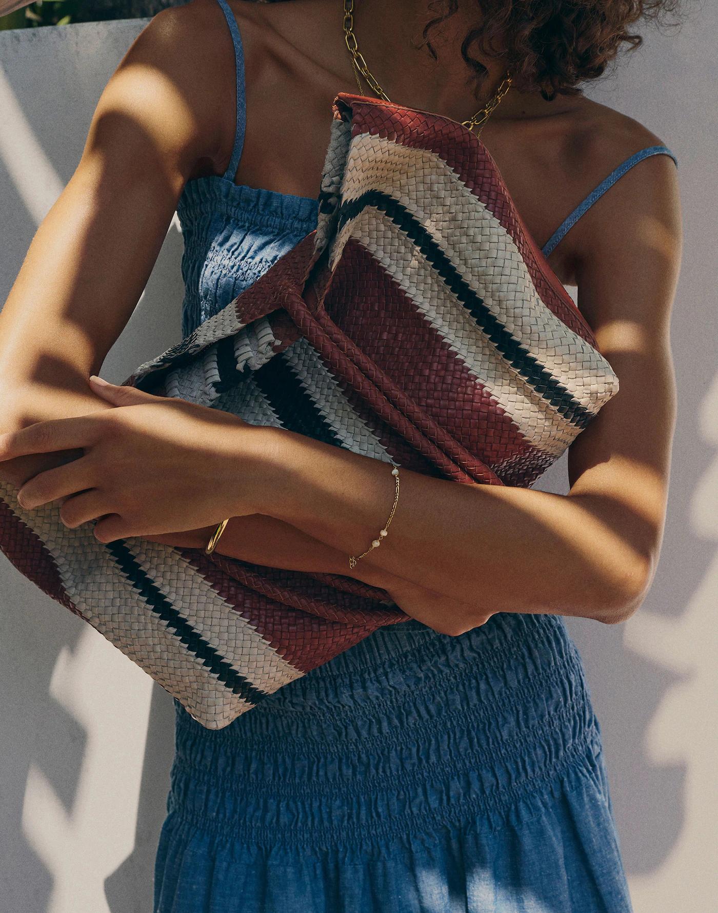 The Handwoven Leather Tote Product Image