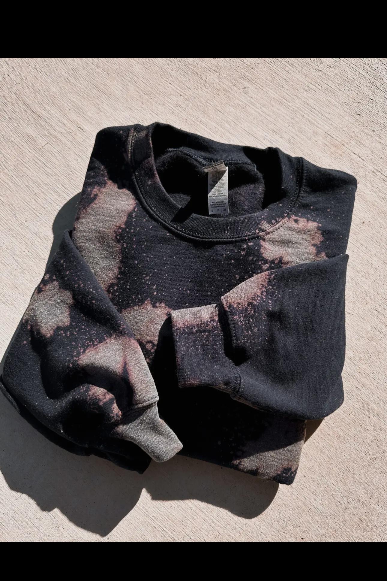 Bleached Black Sweatshirt Product Image