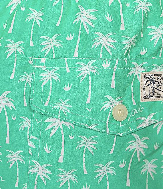 Polo Ralph Lauren Traveler Classic Palm Tree Motif Print 5.75 Inseam Swim Trunks Product Image