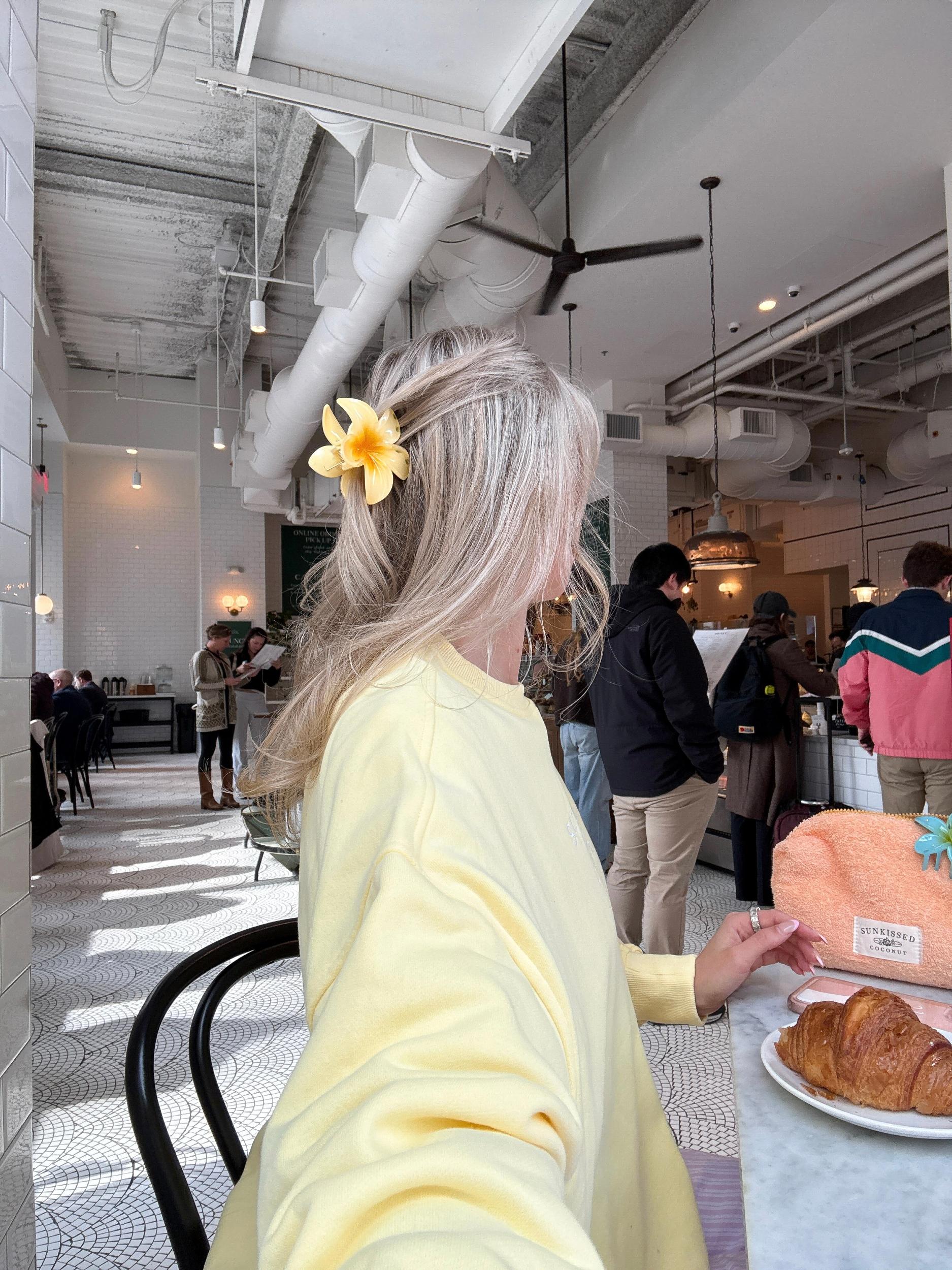 Isabella Banana Yellow Sunkissedcoconut Embroider Sweatshirt Product Image