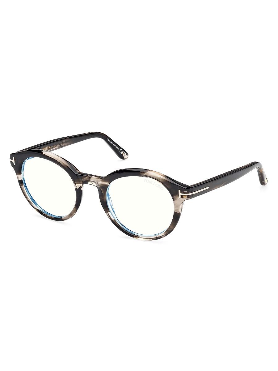 Mens 50MM Round Optical Eyeglasses Product Image