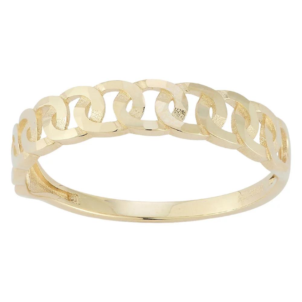 LUMINOR GOLD 14k Gold Link Ring, Women's, Size: 7 Product Image