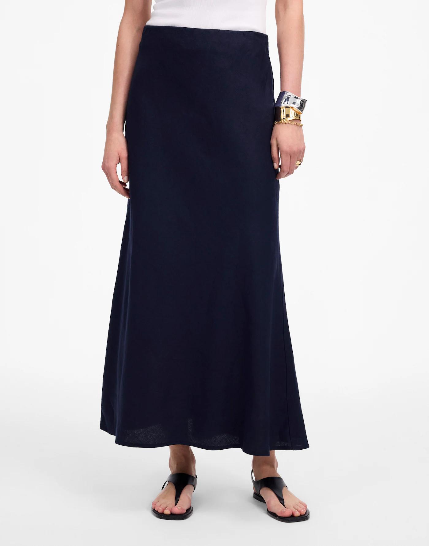 Linen Maxi Slip Skirt Product Image