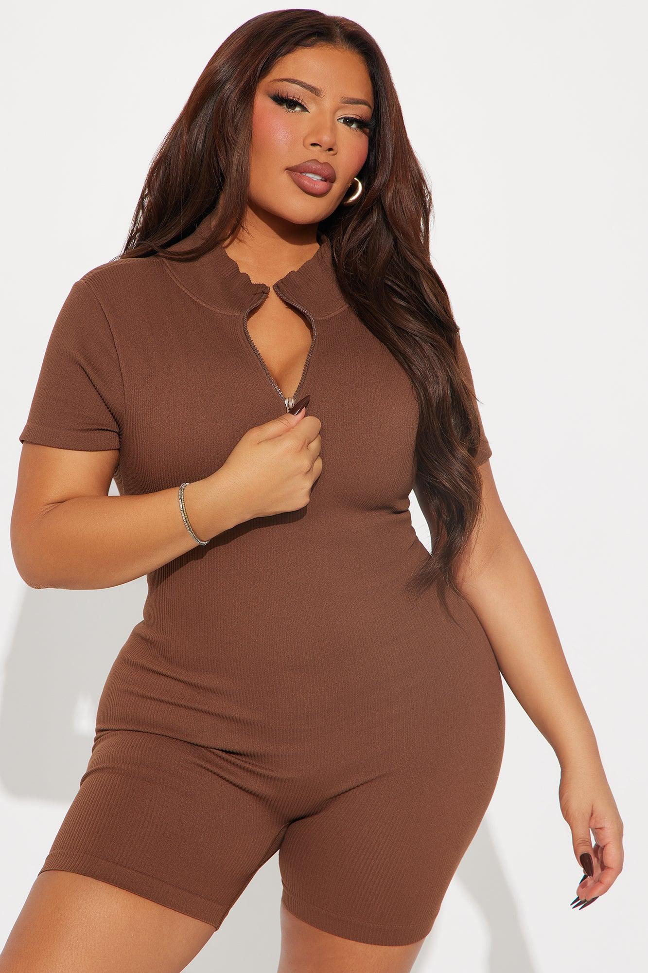 Daily Steps Active Romper - Mocha Product Image