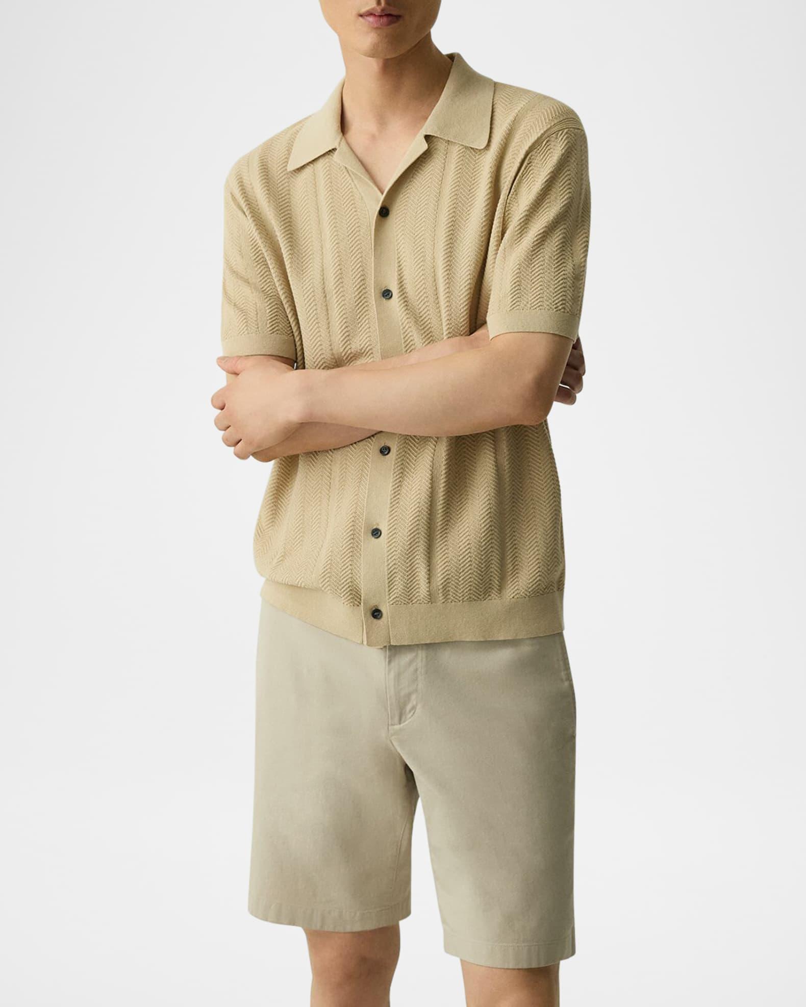 Men's Herringbone Knit Camp Shirt Product Image