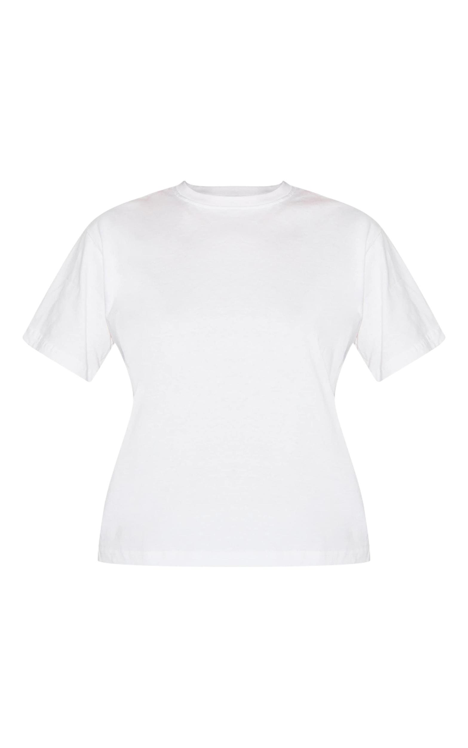 White Boxy Oversized T Shirt Product Image
