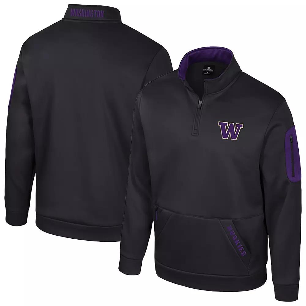 Men's Colosseum Purple Clemson Tigers Mainframe Quarter-Zip Fleece Jacket,  Product Image