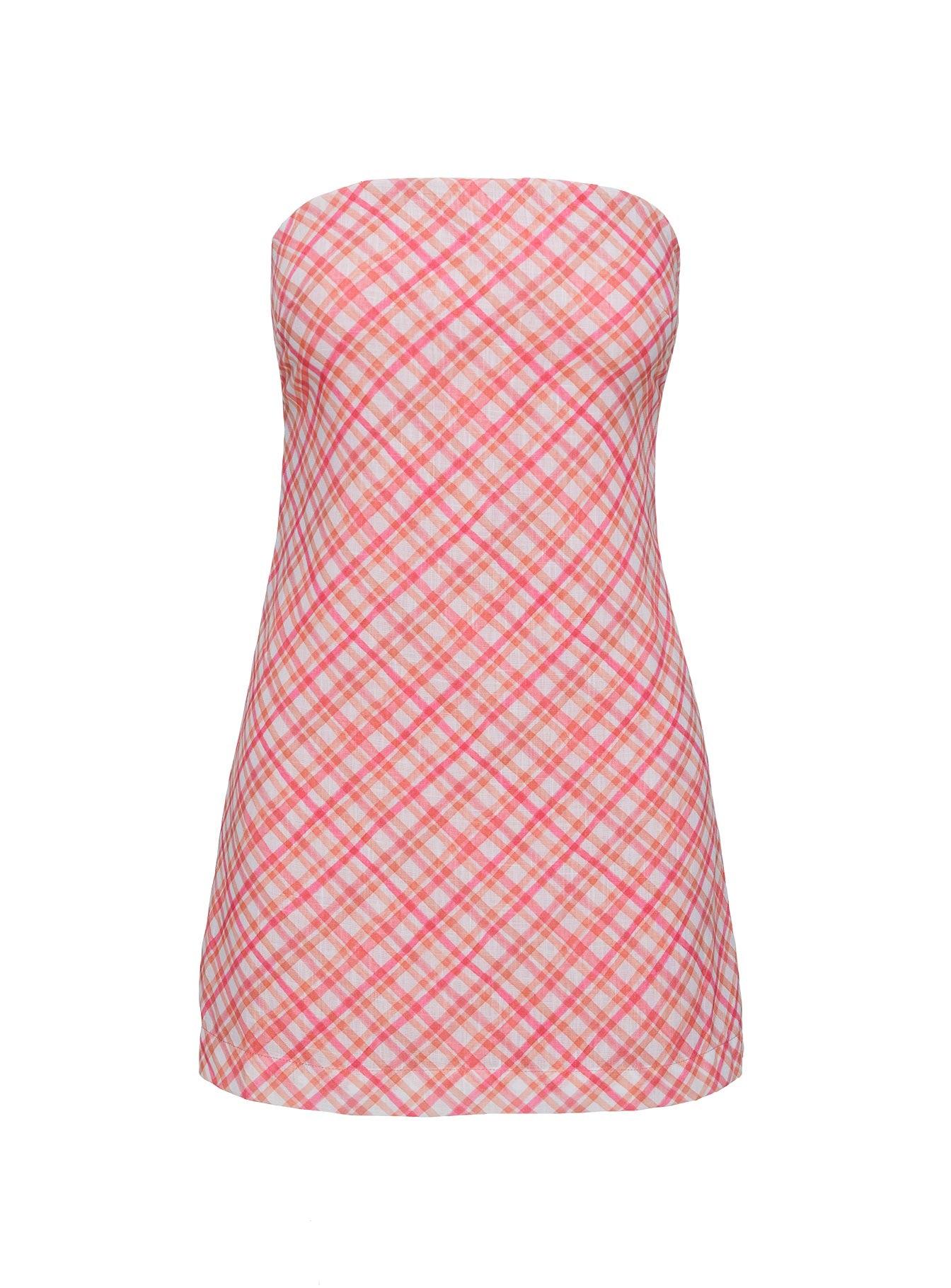 Nobuko Strapless Mini Dress Pink Product Image