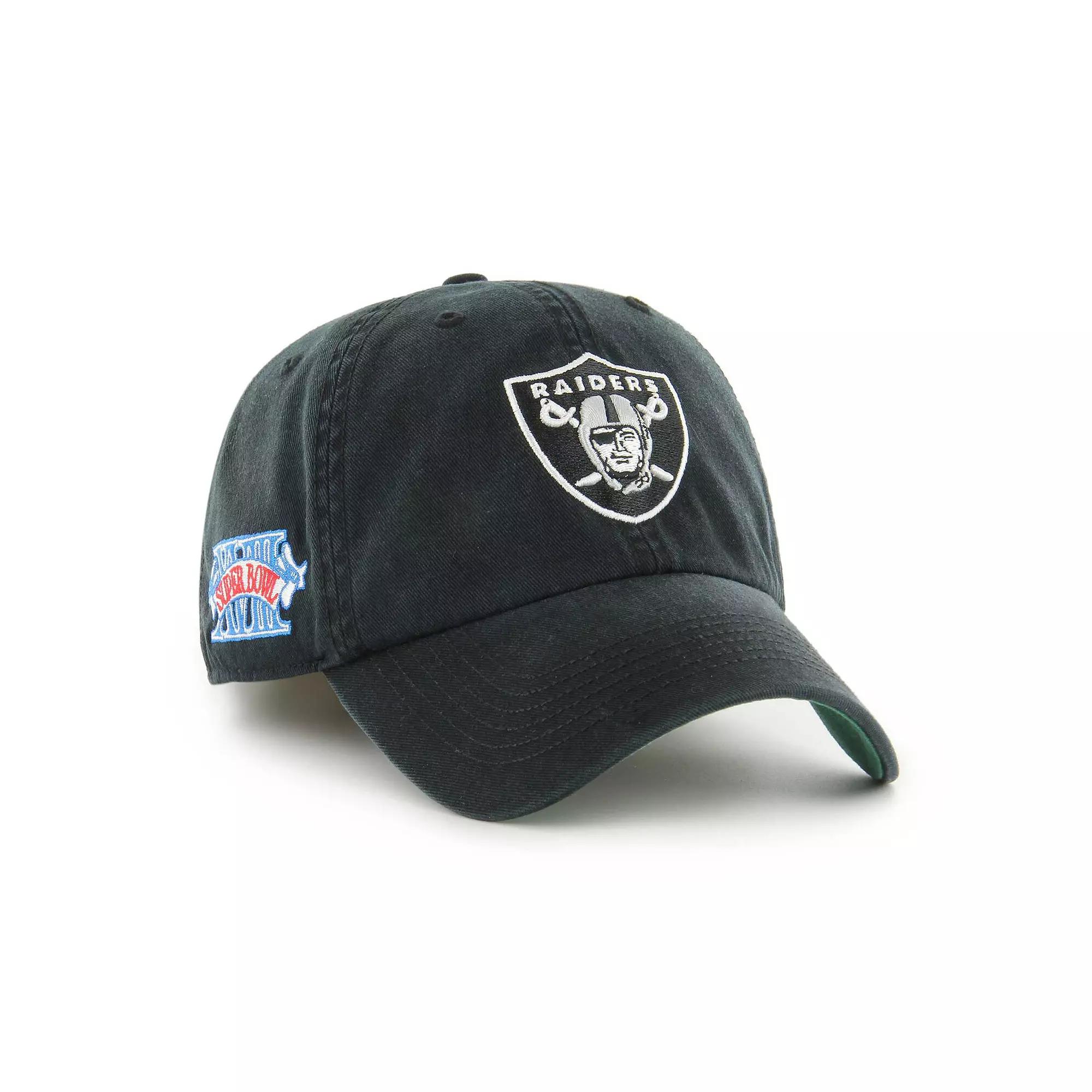 Men's '47 Black Las Vegas Raiders Sure Shot Franchise Fitted Hat,  Product Image