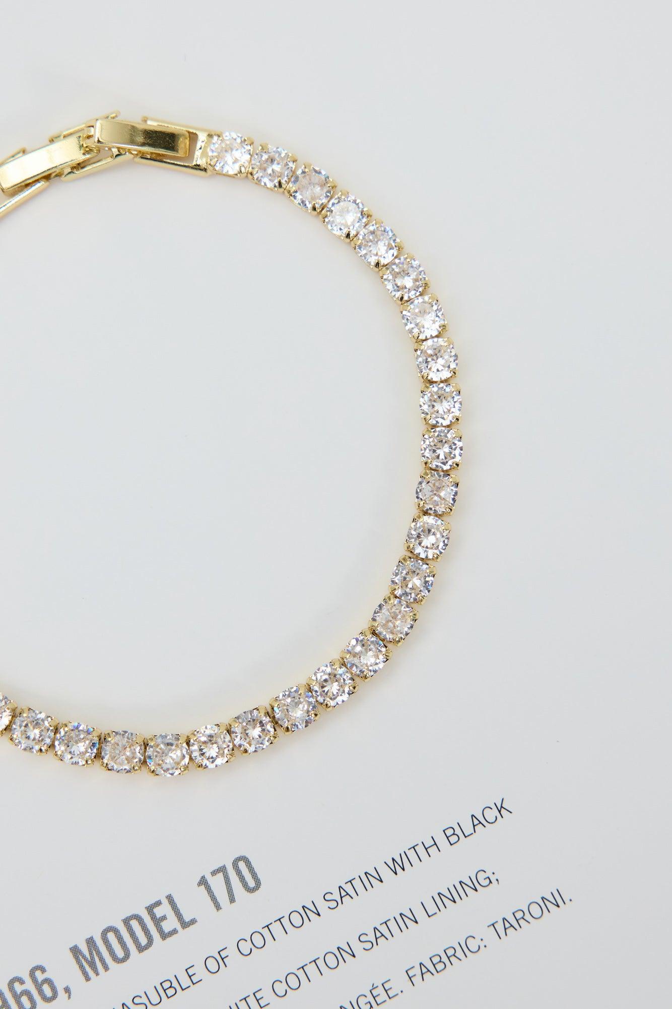 Luxe Tennis Bracelet Gold Product Image