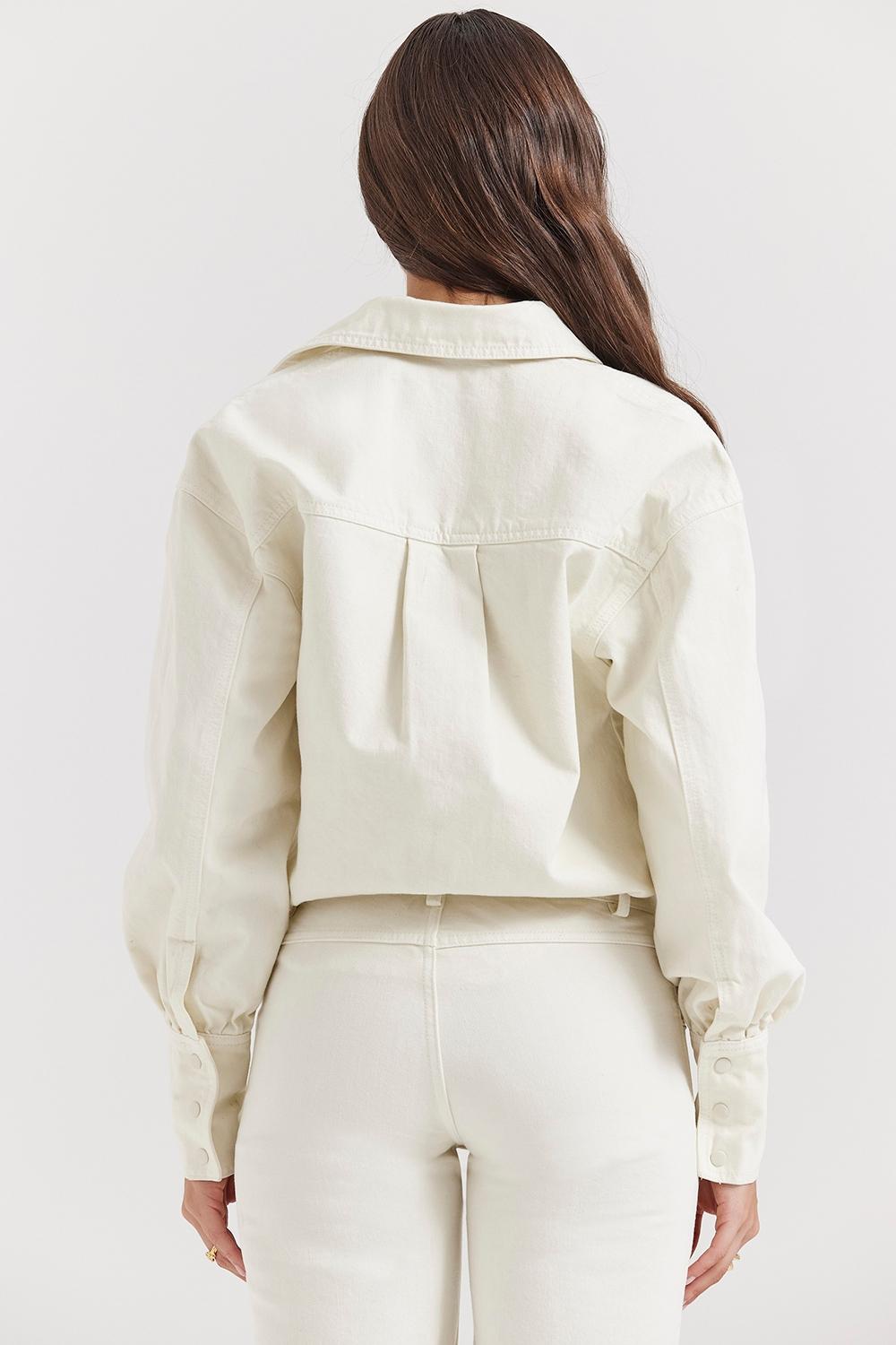 Zuri  ivory denim shirt Product Image