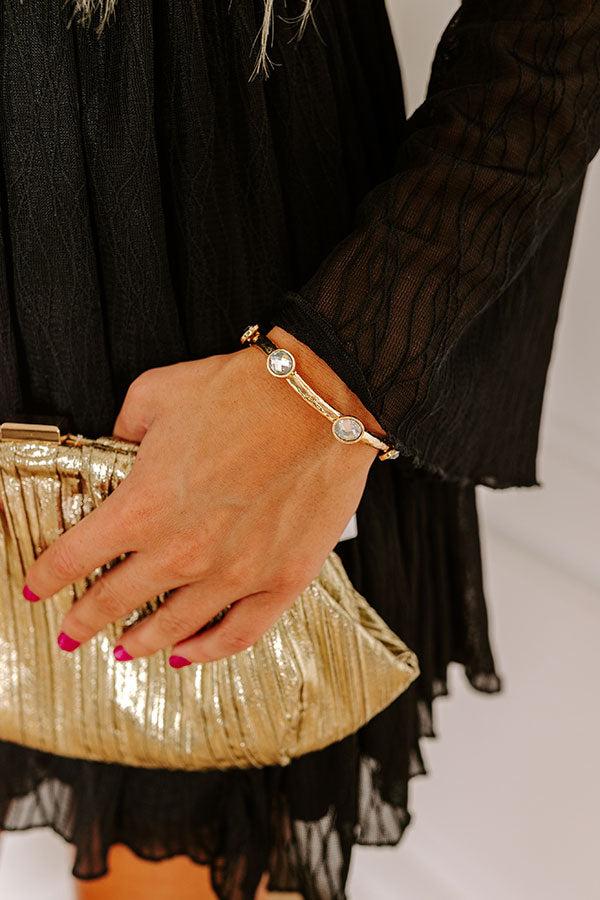 Cocktails And Cheers Stretch Bracelet in Clear Product Image