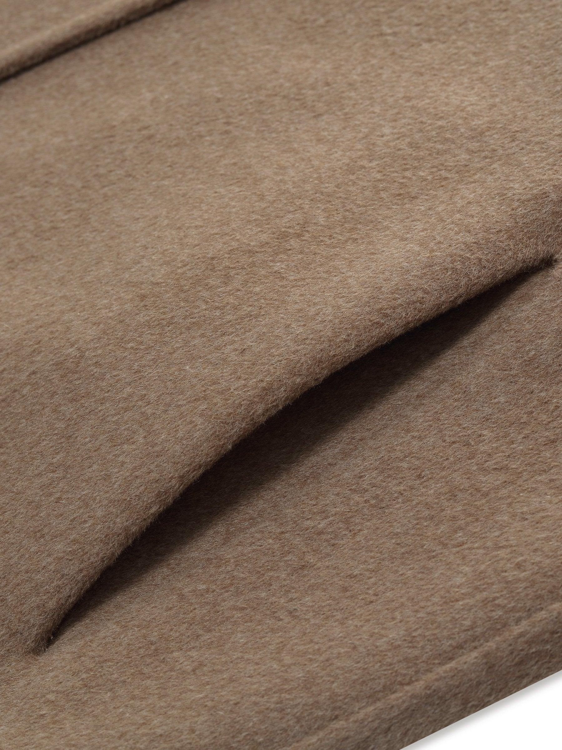 Cashmere Wool Blend Double-Faced Scarf Collar Women Coat Product Image